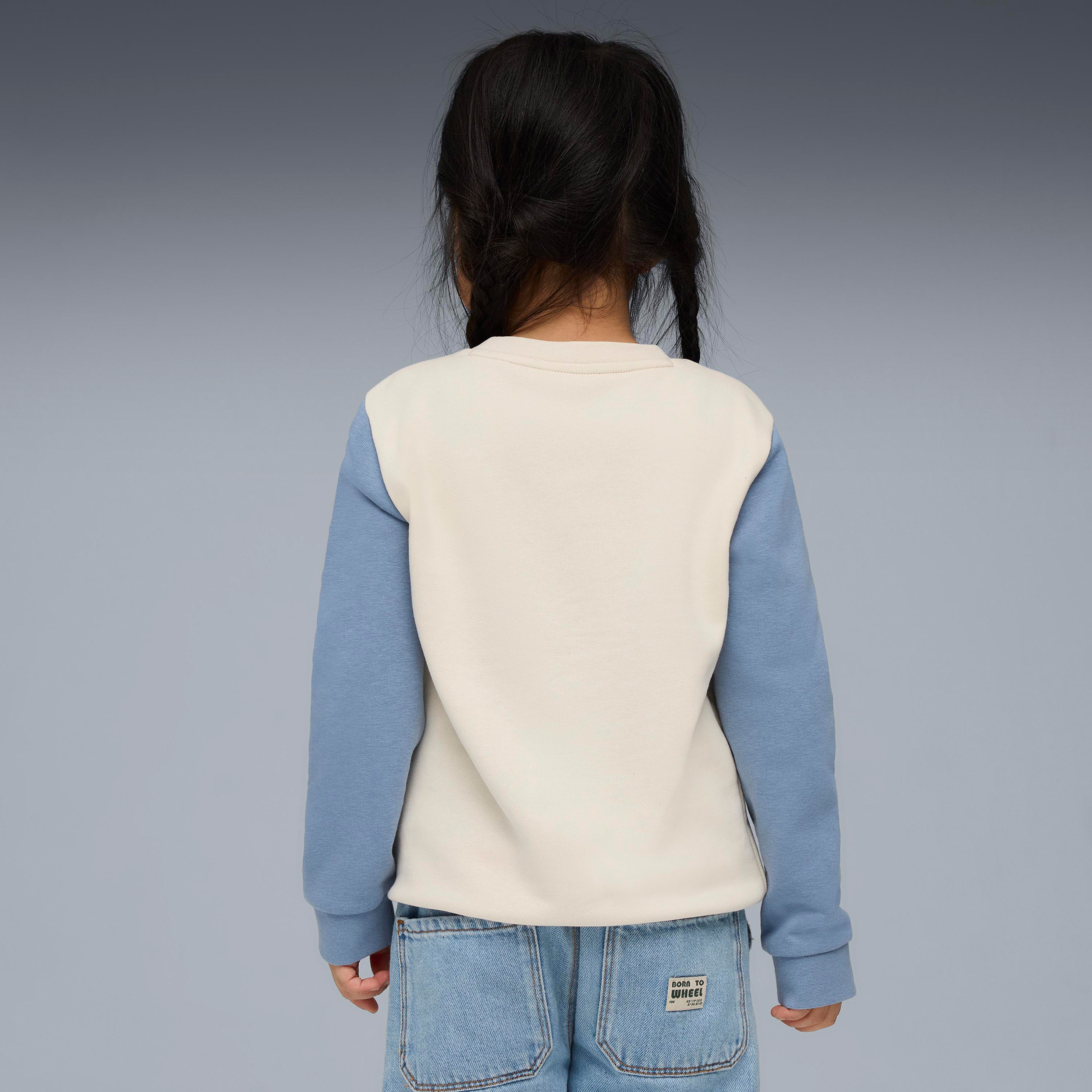 Puma Little Runners Crew Çocuk Beyaz Sweatshirt