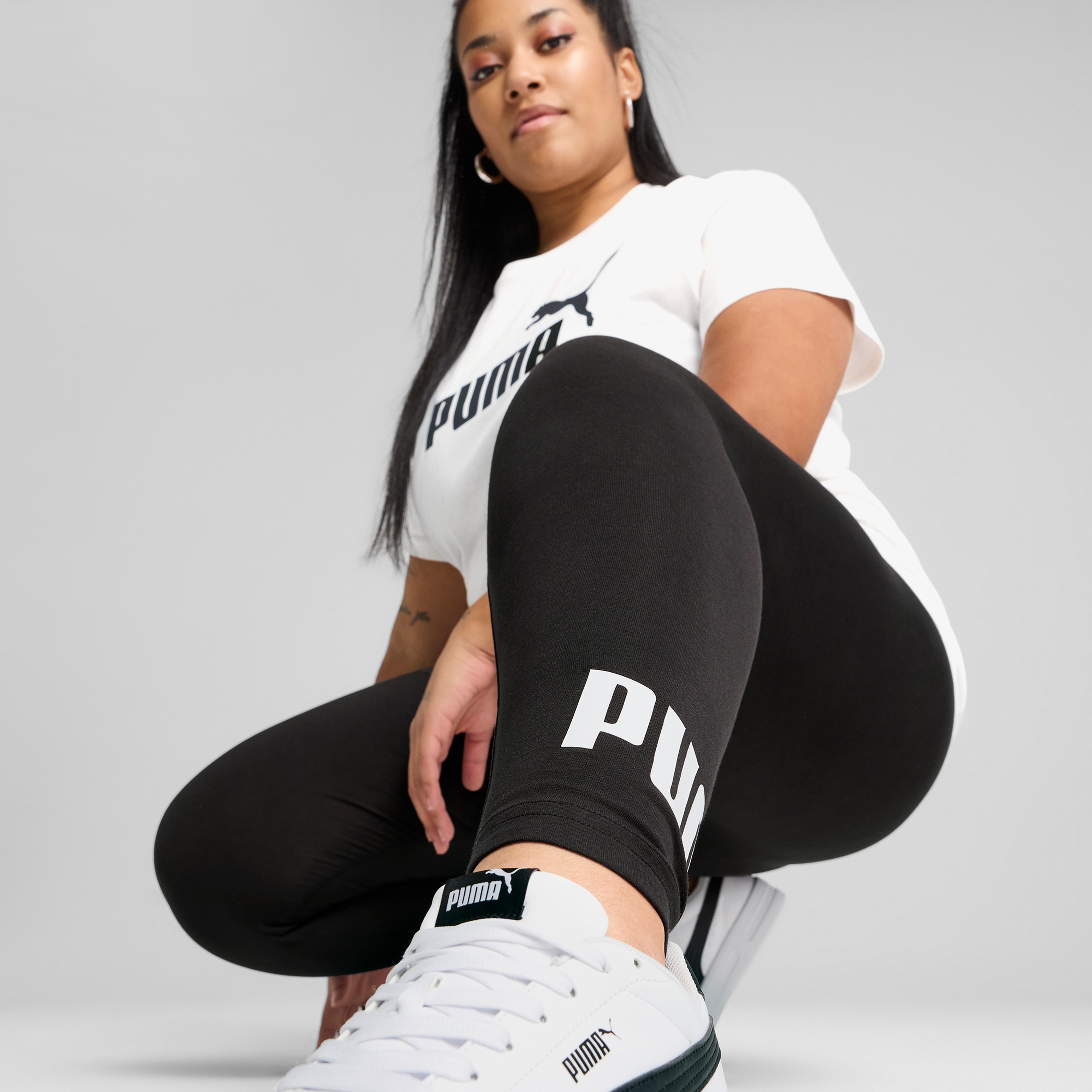 Puma Ess No. 1 Logo Leggings Kadın Siyah Tayt
