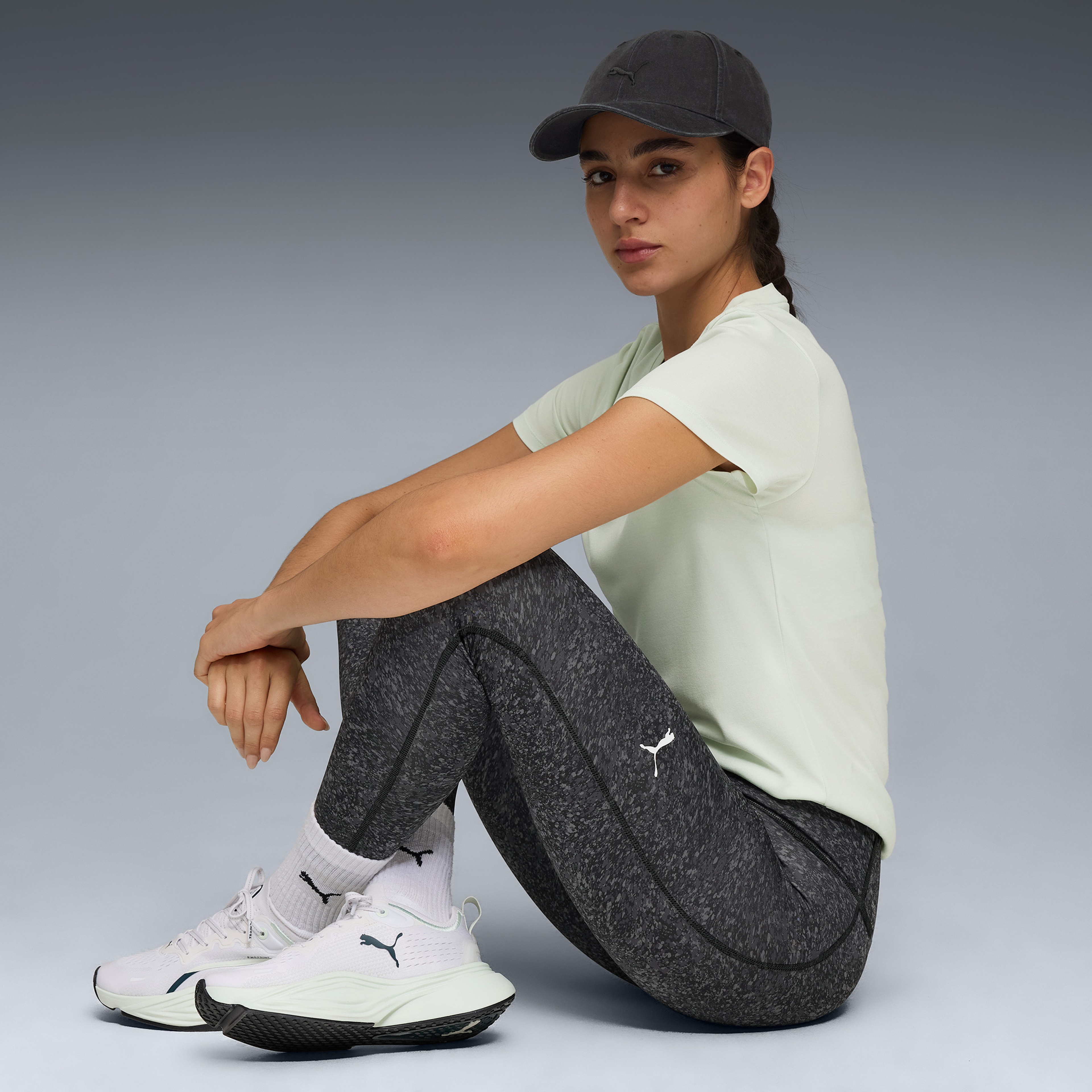 Puma W Tad Essentıal Pebble Tıght Kadın Gri Tayt