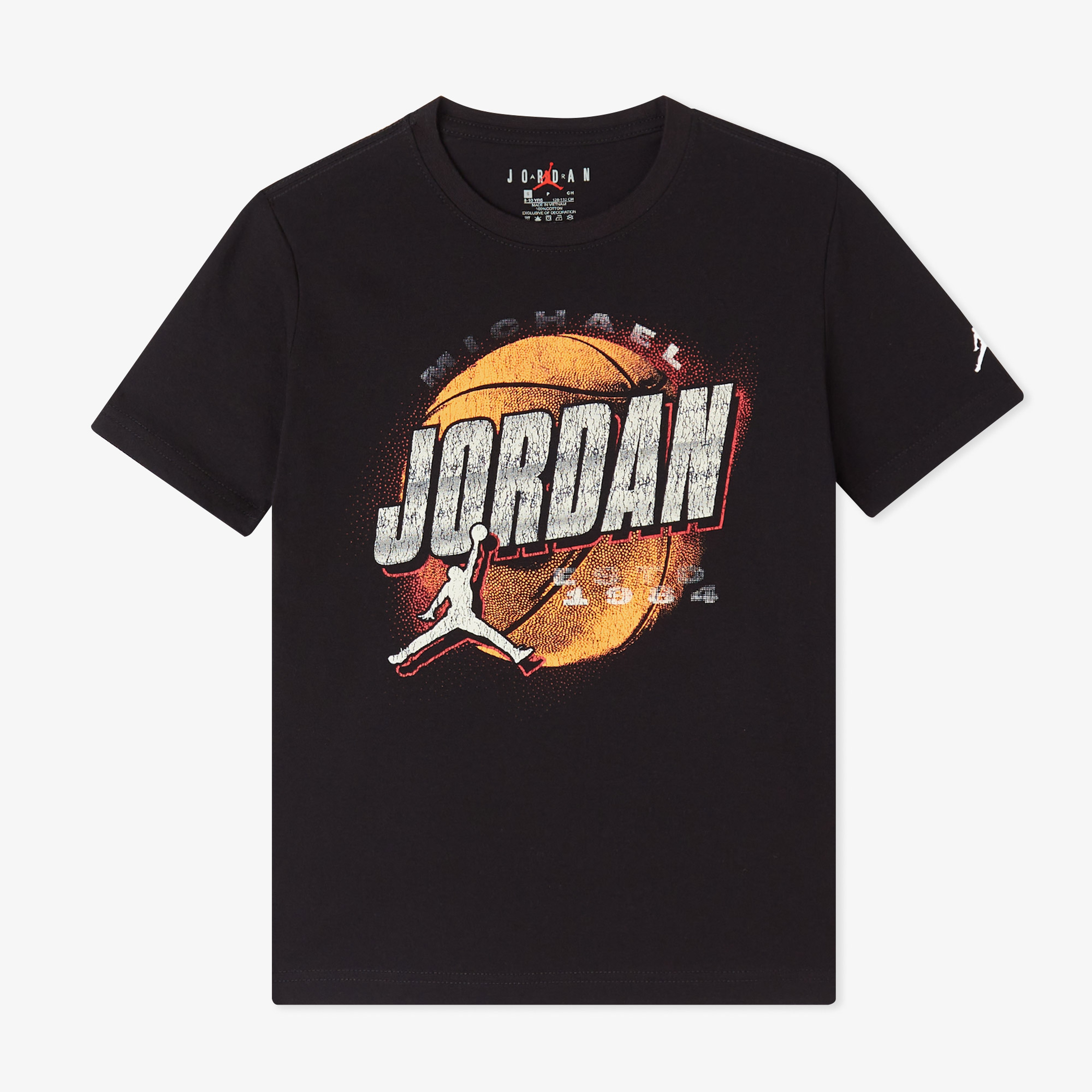 Jordan Dri-Fit Distressed Chrome Çocuk Siyah T-Shirt