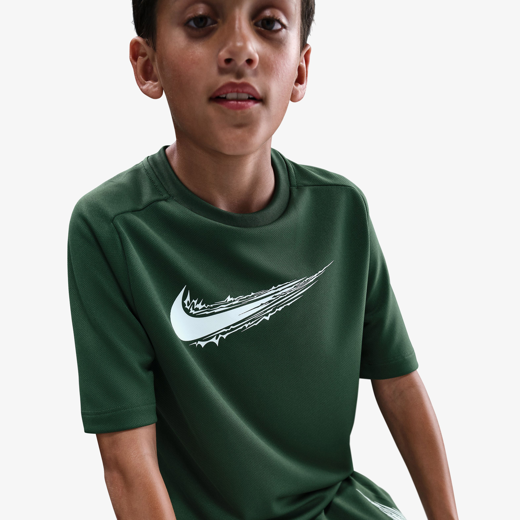Nike Dri-Fit Multi Genç Çocuk Yeşil T-Shirt