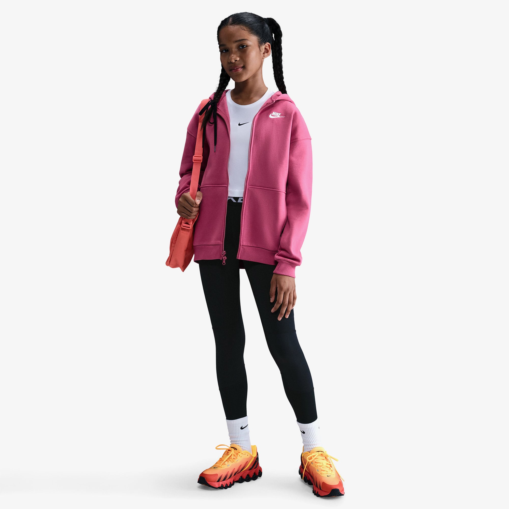 Nike Sportswear Club Fleece Genç Çocuk Pembe Sweatshirt