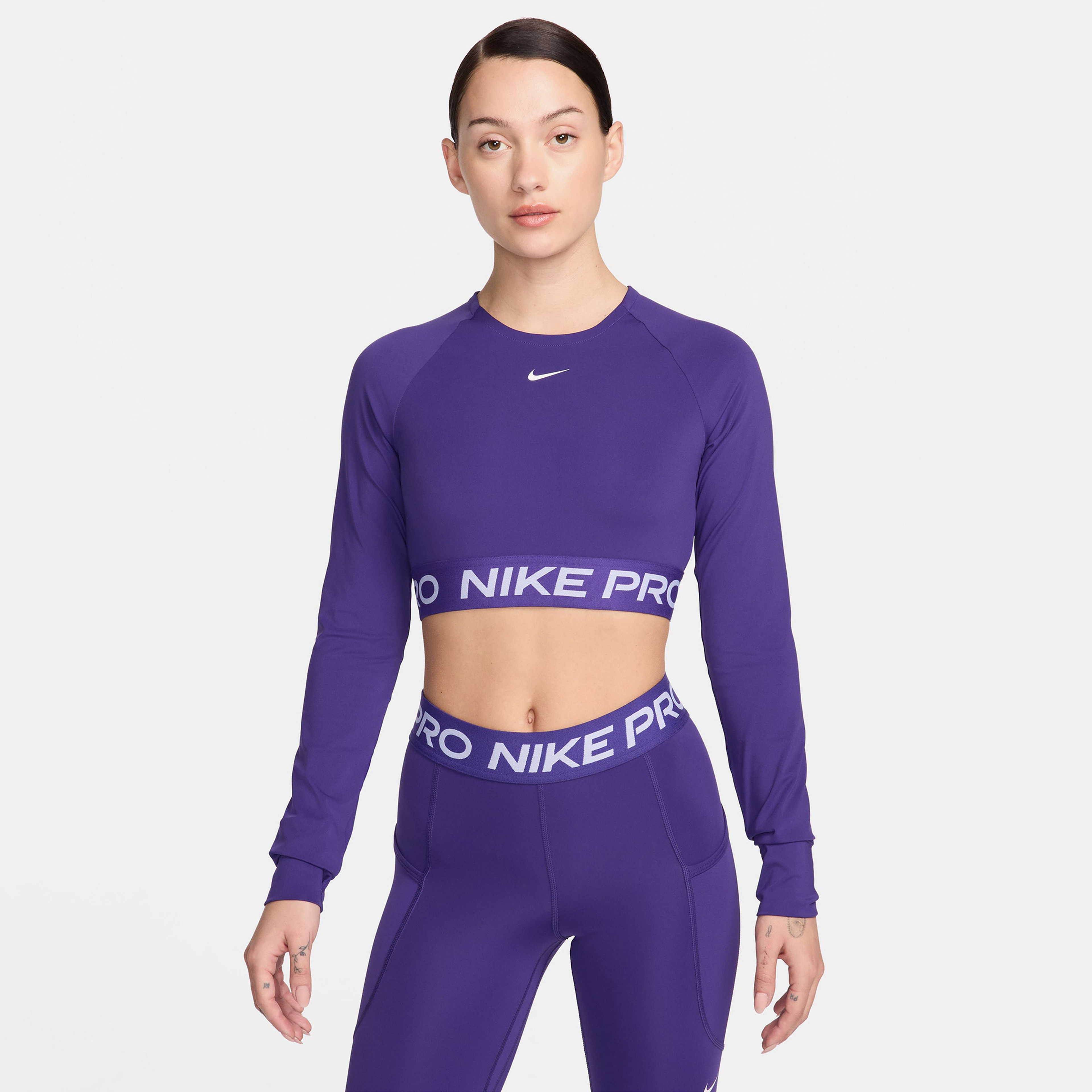 Nike Pro Dri-Fit 365 Kadın Mor T-Shirt