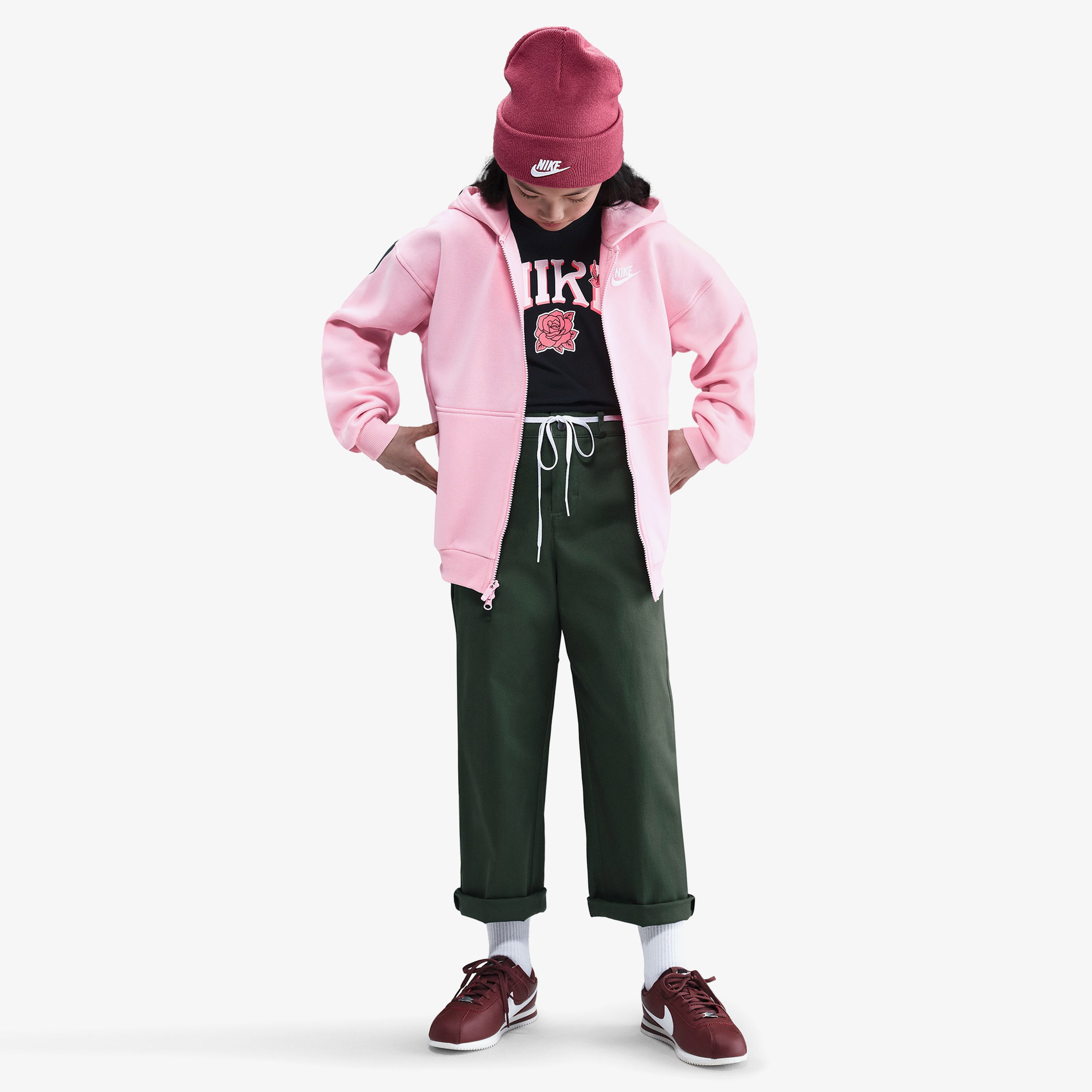 Nike Sportswear Club Fleece Genç Çocuk Pembe Sweatshirt
