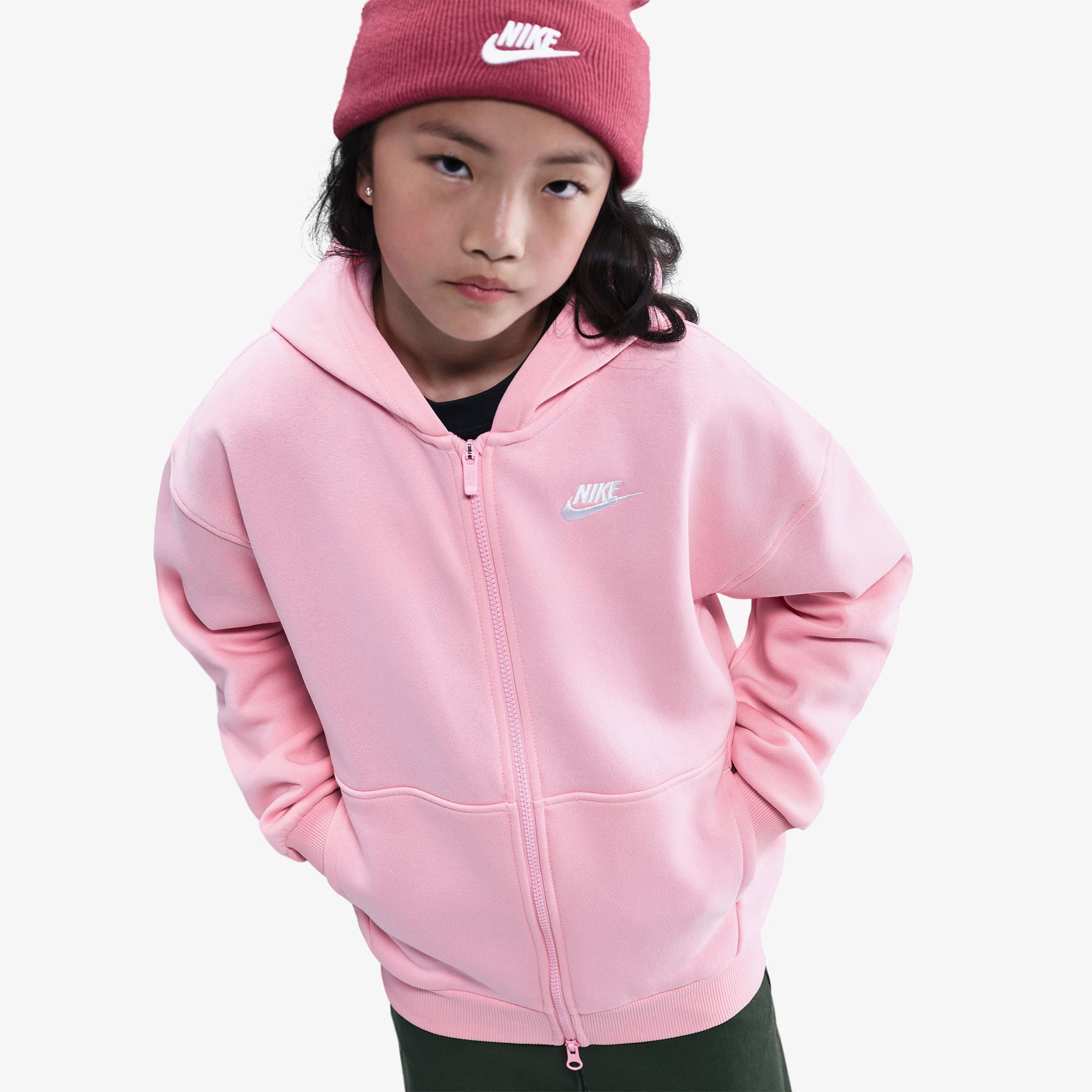 Nike Sportswear Club Fleece Genç Çocuk Pembe Sweatshirt