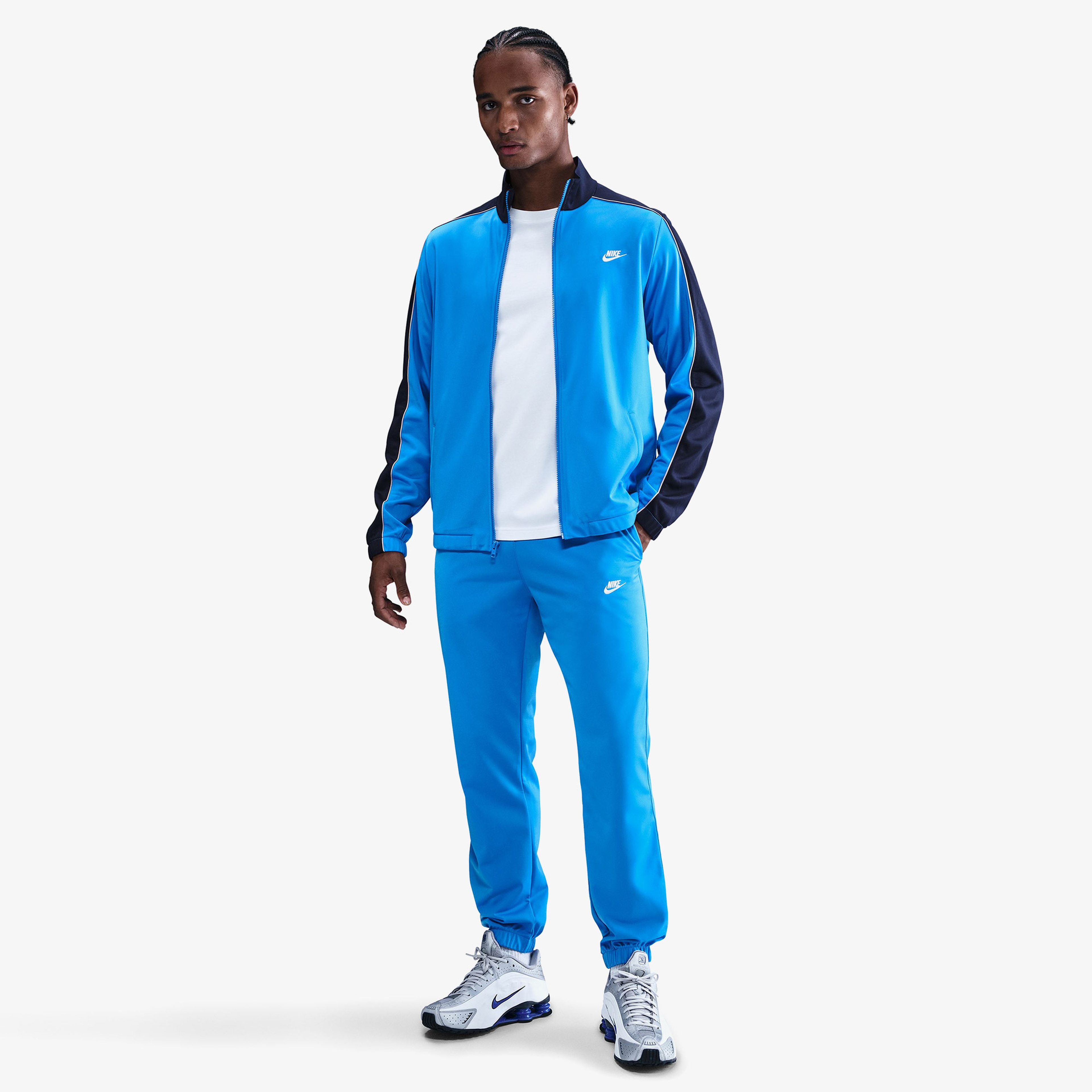 Nike Club Pk Trk Suit Erkek Beyaz Eşofman Takımı