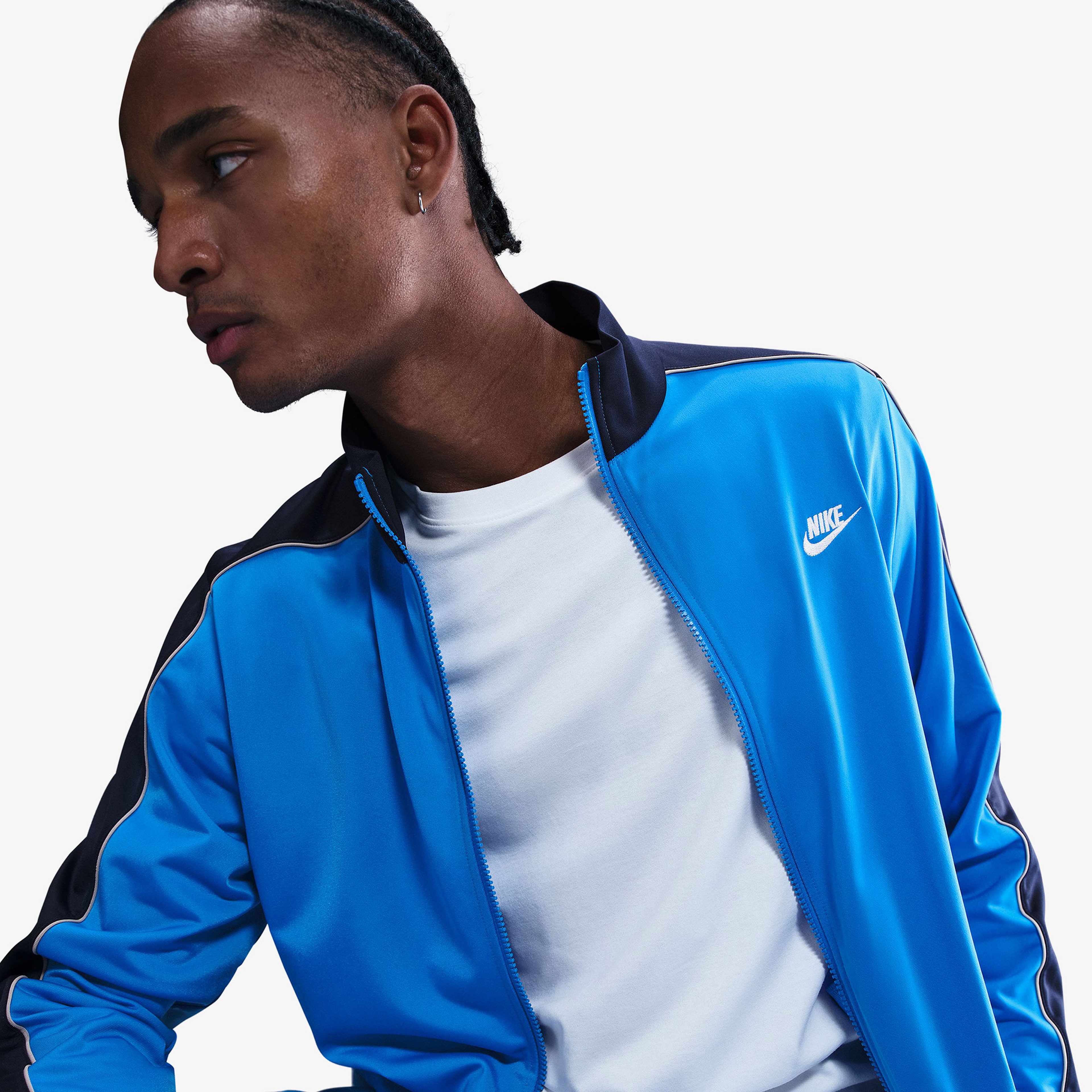 Nike Club Pk Trk Suit Erkek Beyaz Eşofman Takımı