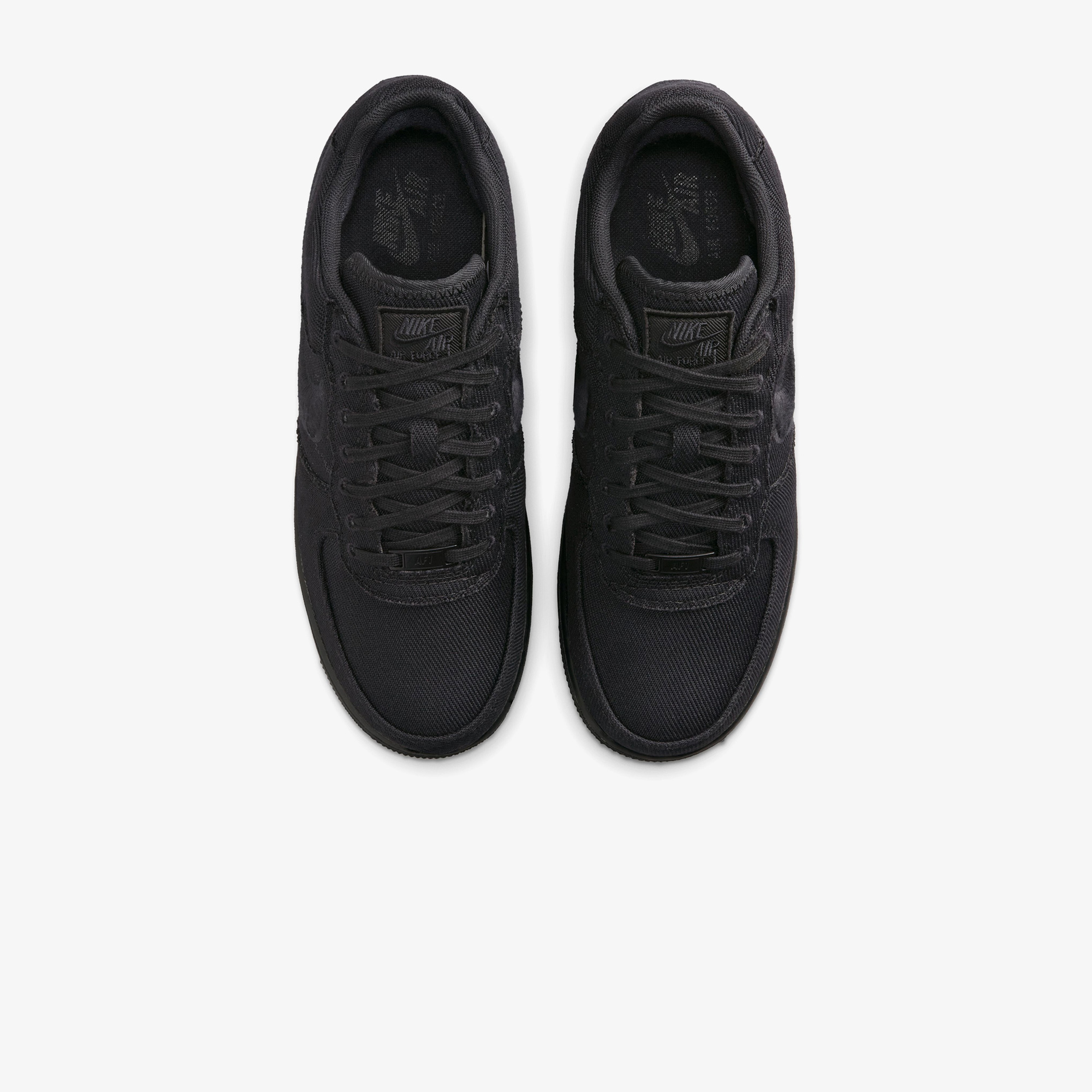 Nike Air Force 1 Low Canvas Erkek Siyah Spor Ayakkabı