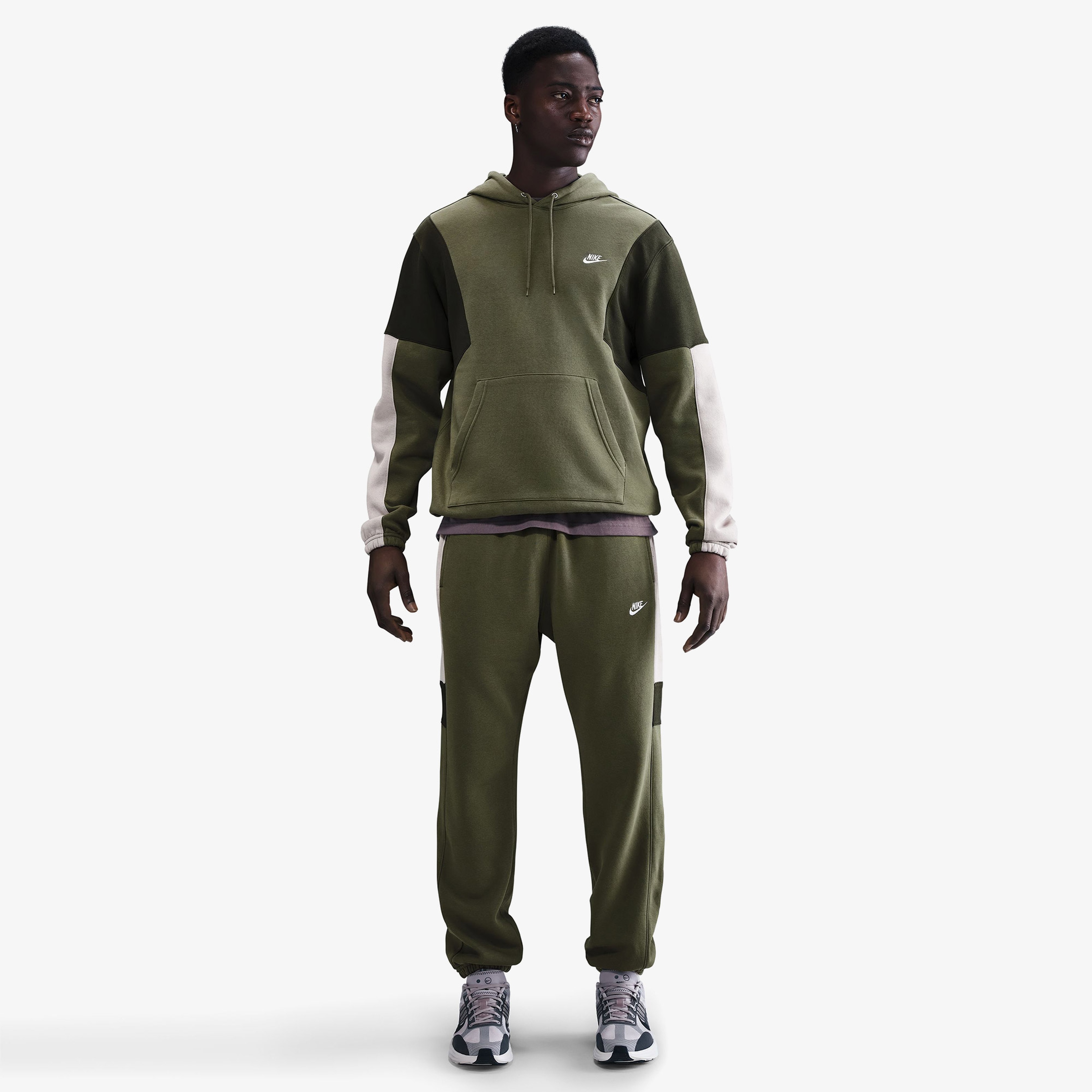 Nike Fleece Track Erkek Yeşil Sweatshirt