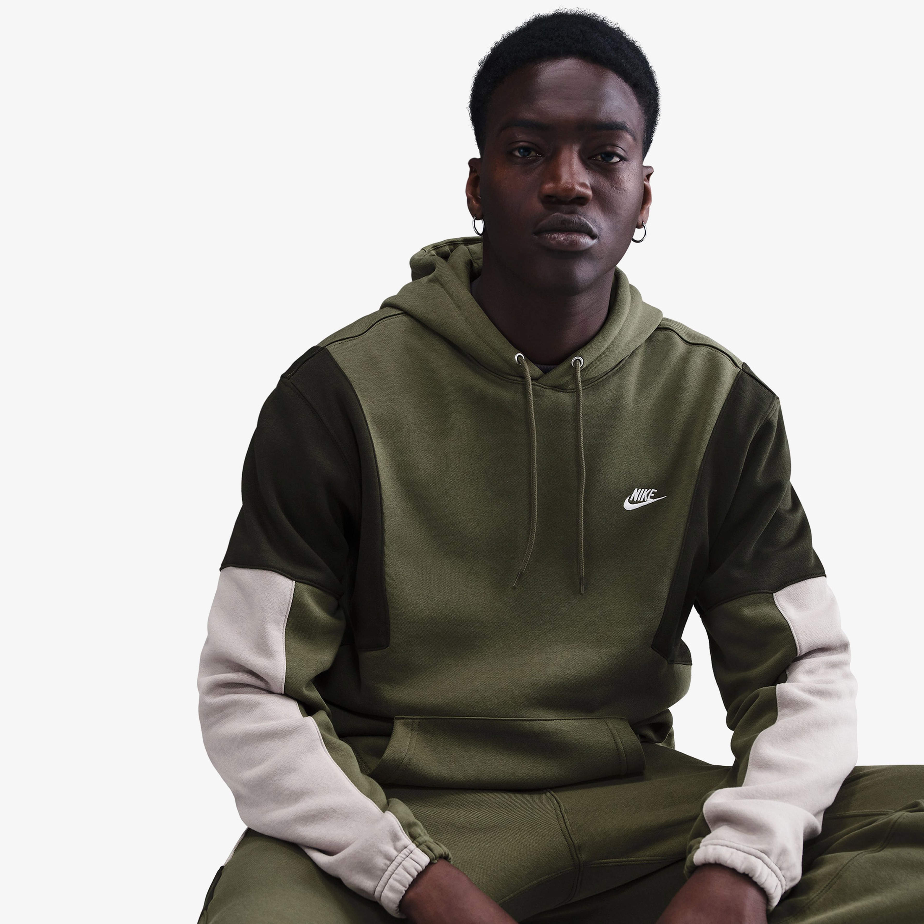 Nike Fleece Track Erkek Yeşil Sweatshirt