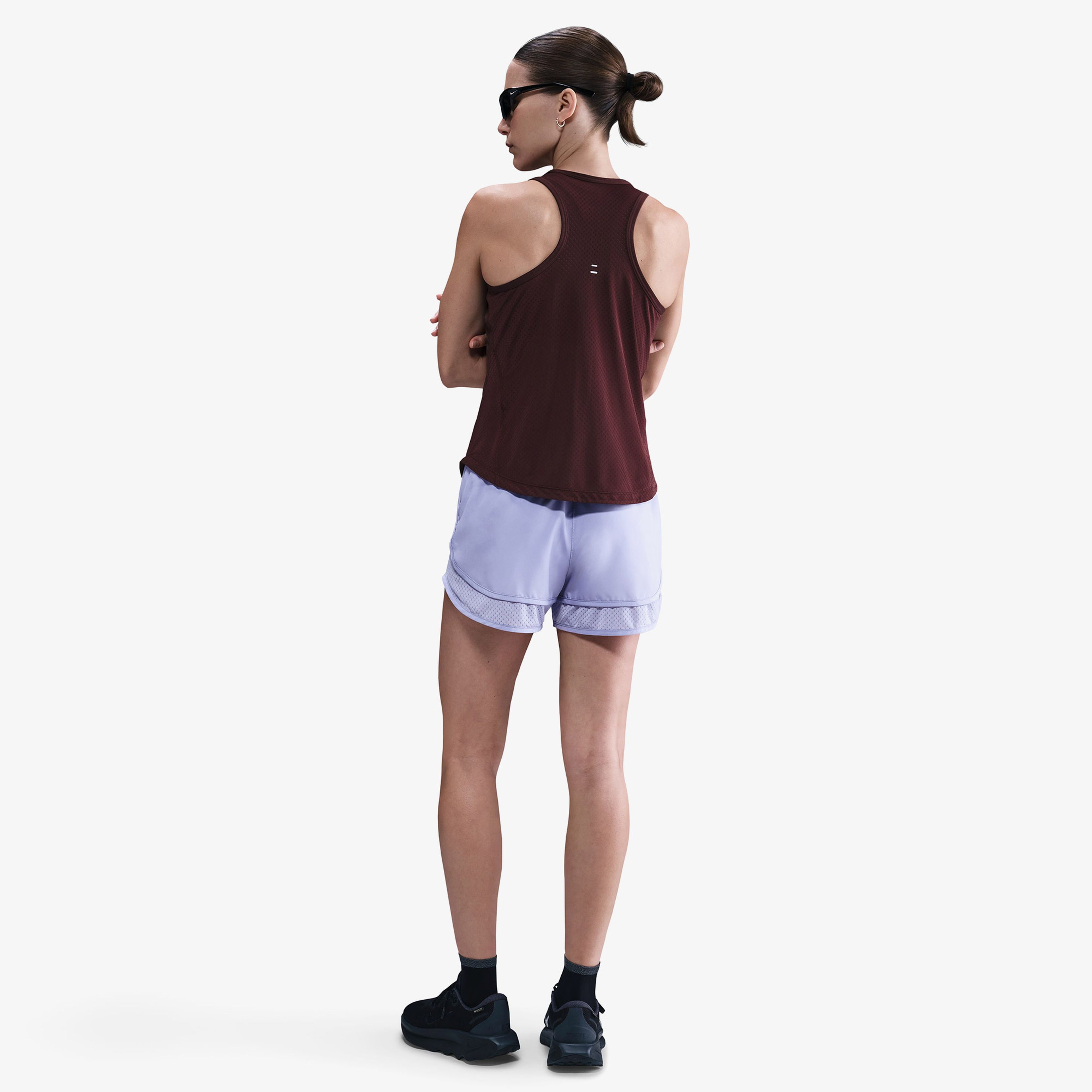 Nike Dri-Fit Tempo Kadın Bordo Kolsuz T-Shirt