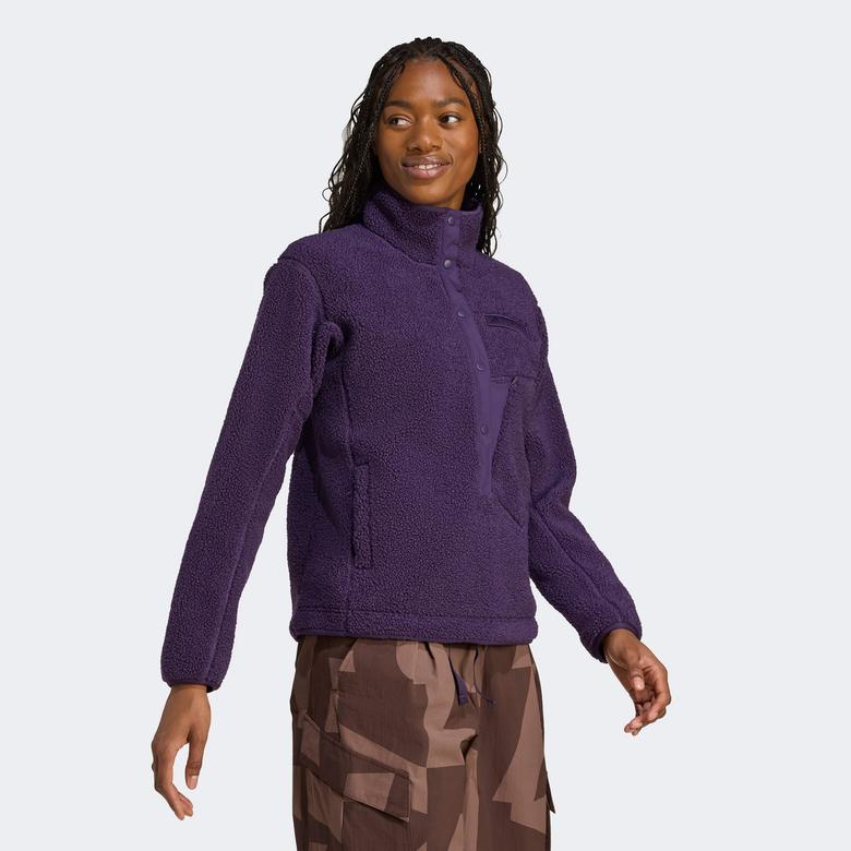 adidas Xpl Pile Snap Kadın Mor Sweatshirt