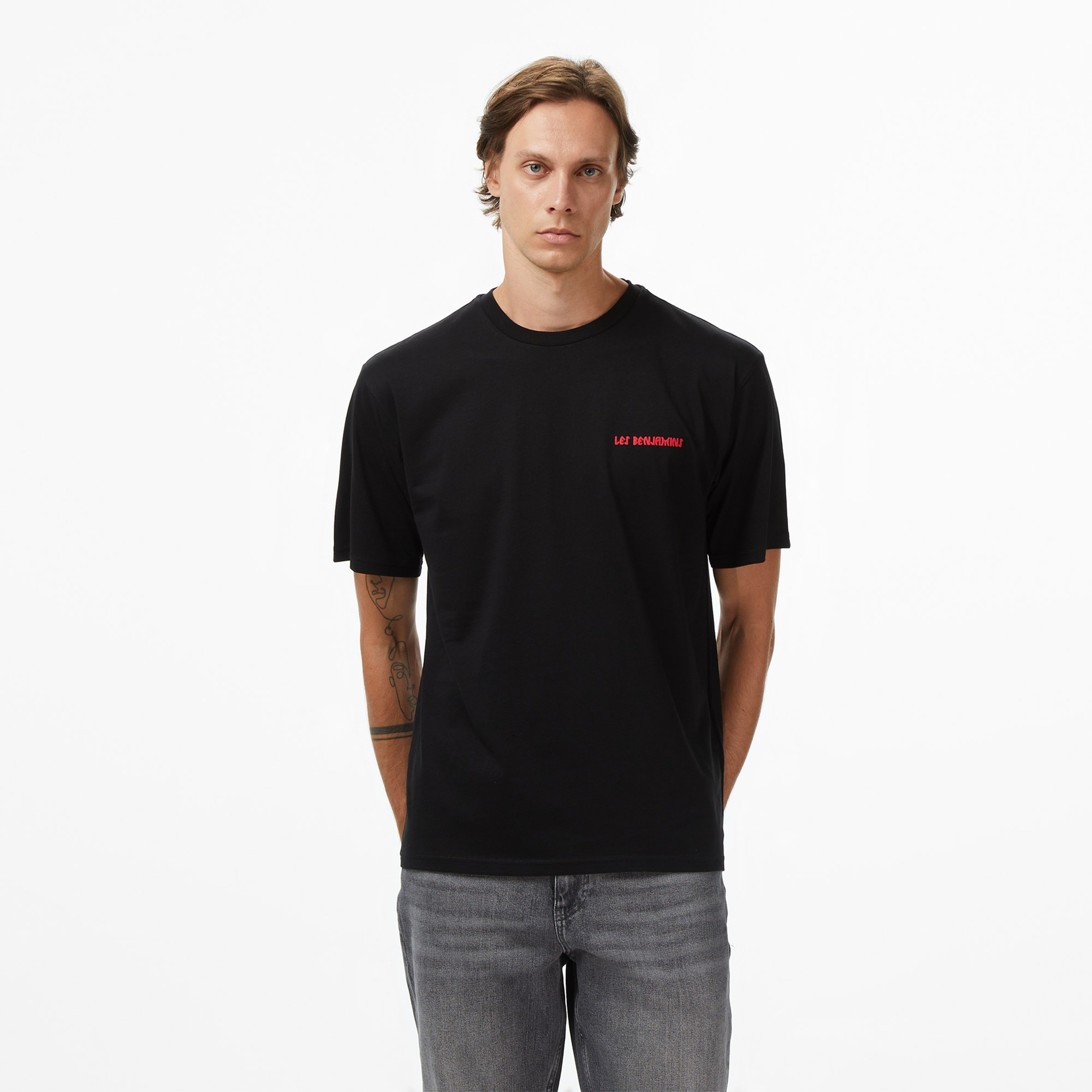Les Benjamins Relaxed Fit Erkek Bej T-Shirt