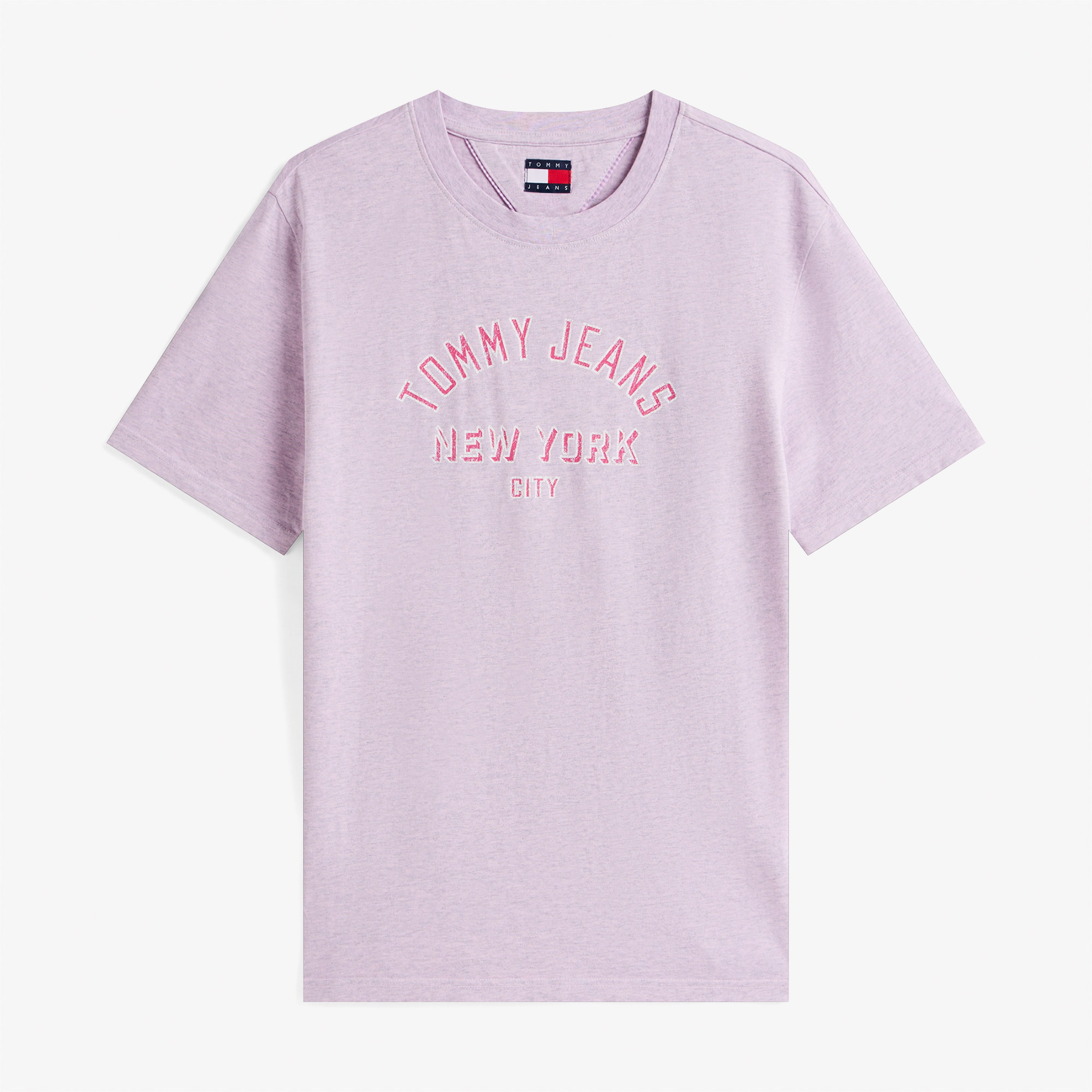 Tommy Jeans Relax Varsity Overdye Kadın Pembe T-Shirt