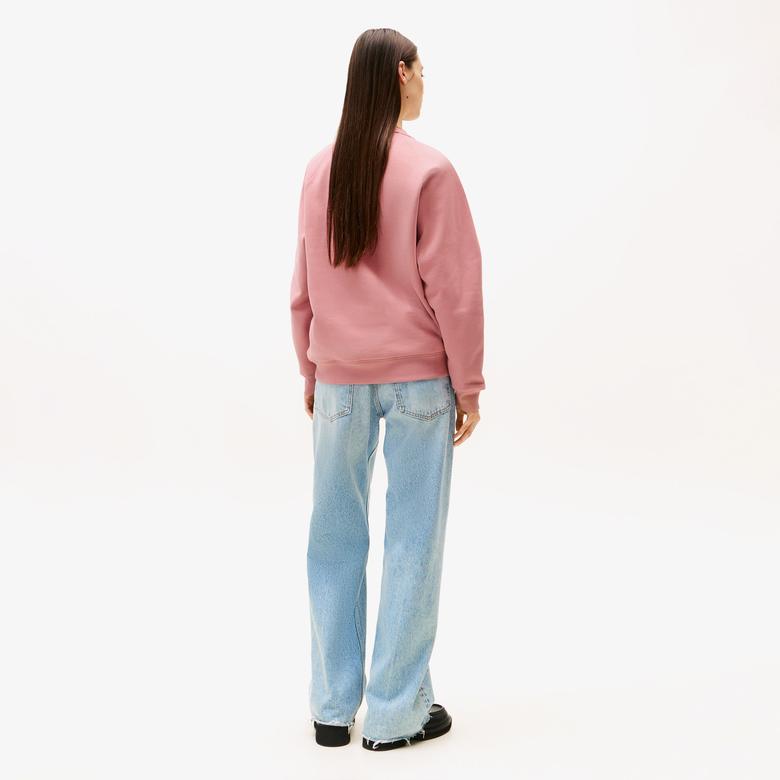 Tommy Jeans Relax Script Kadın Pembe Sweatshirt