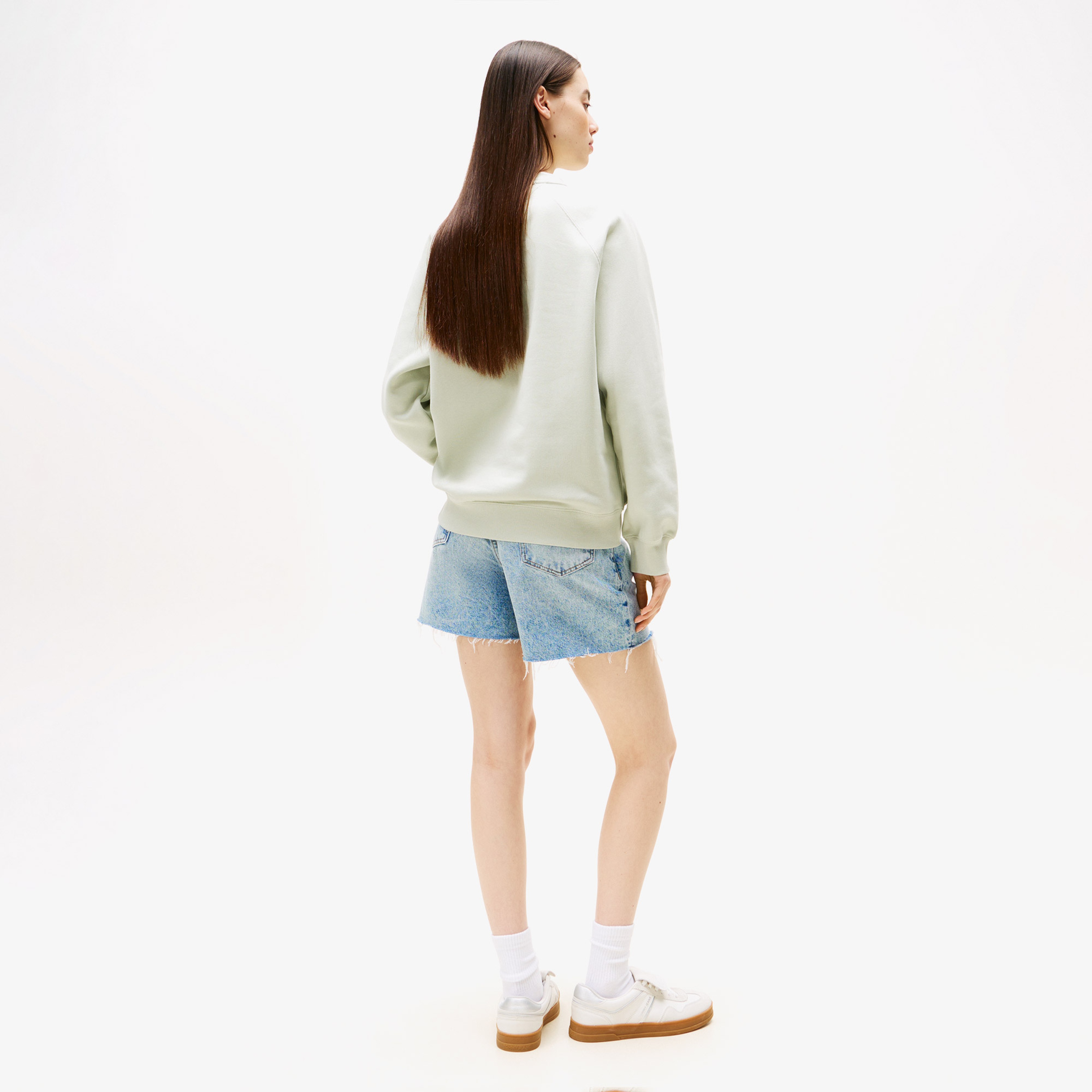 Tommy Jeans Relax Script Kadın Yeşil Sweatshirt