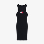 Tommy Jeans Flag Mini Kadın Siyah Elbise