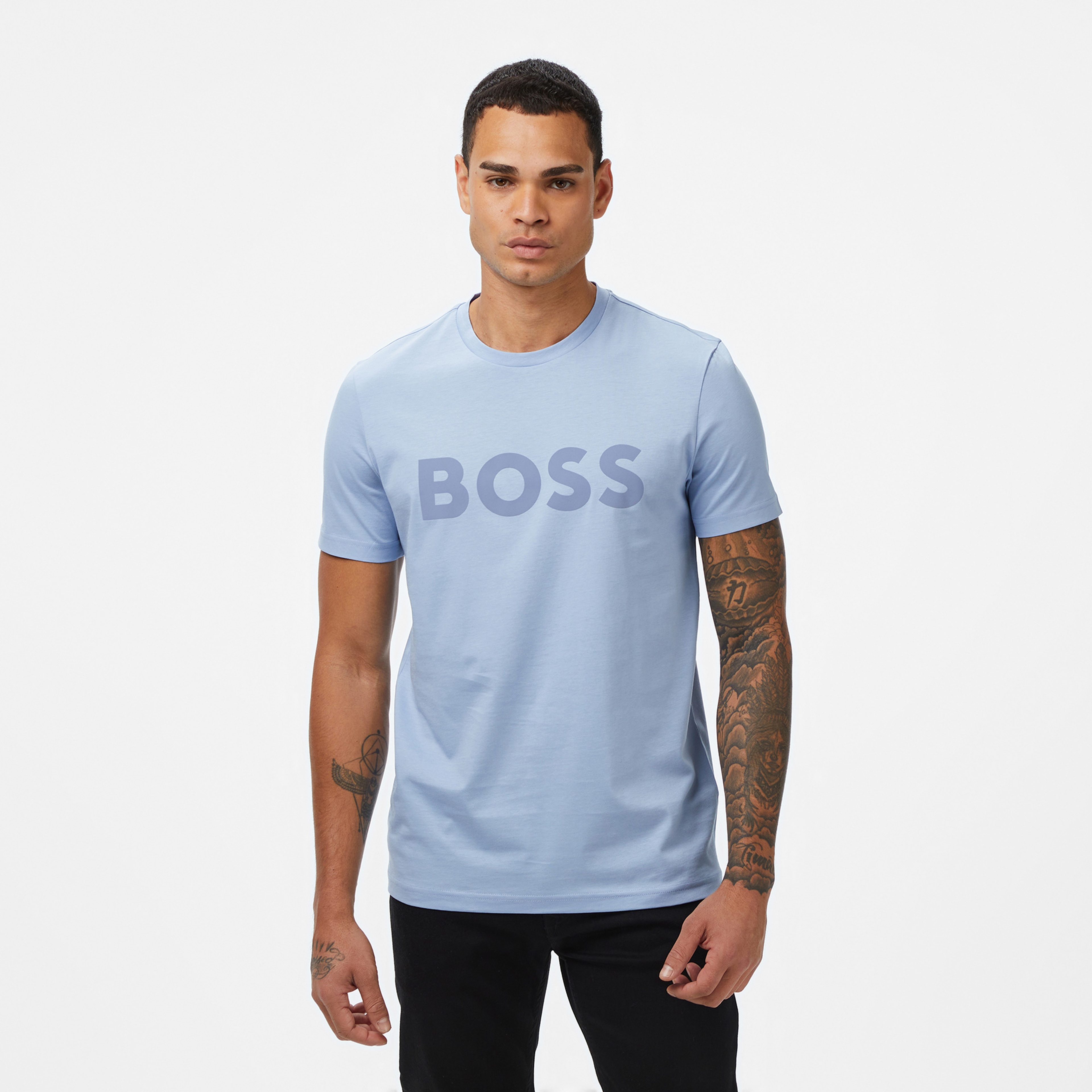 Boss Thinking Erkek Açık Mavi T-Shirt