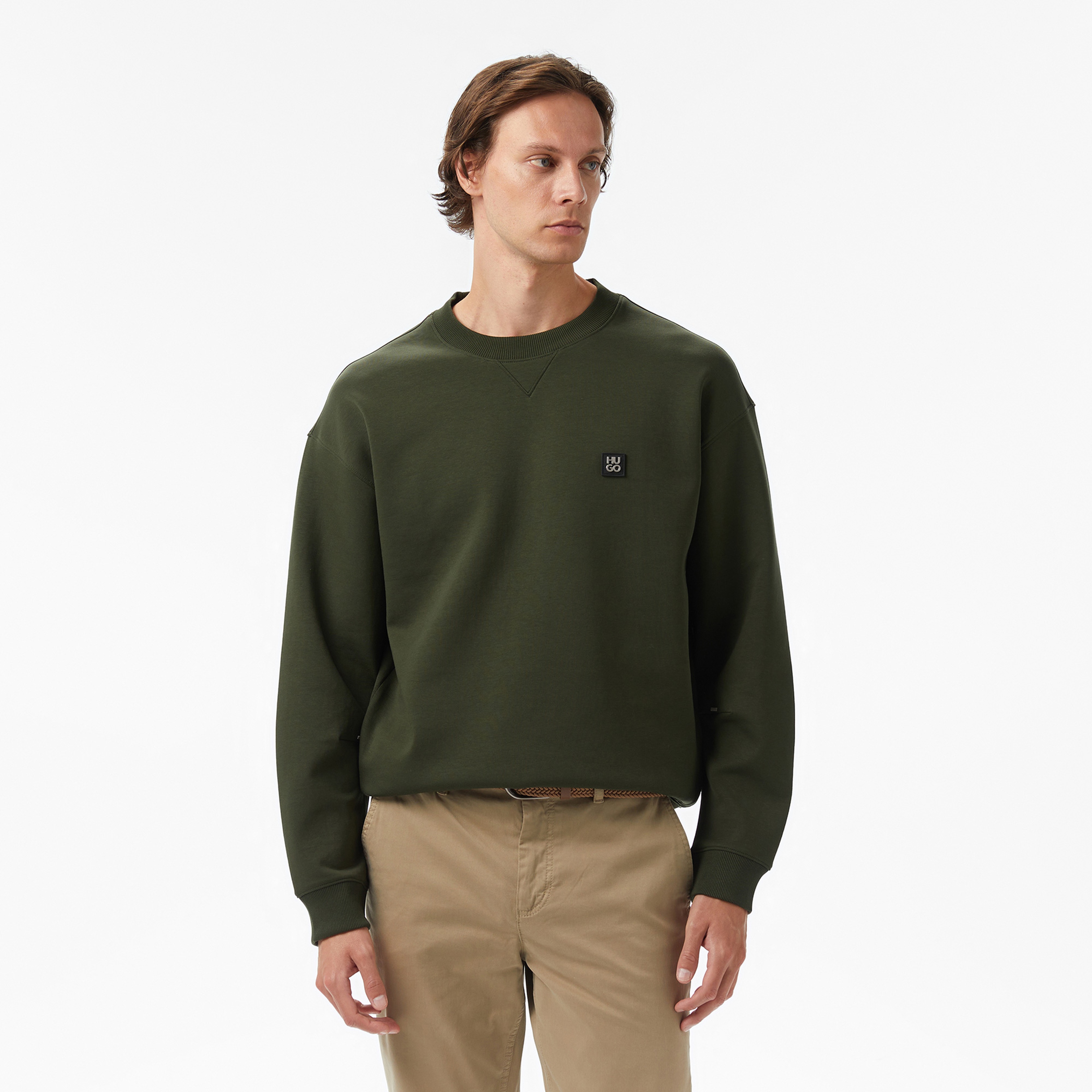 Hugo Dargencrew Erkek Koyu Yeşil Sweatshirt