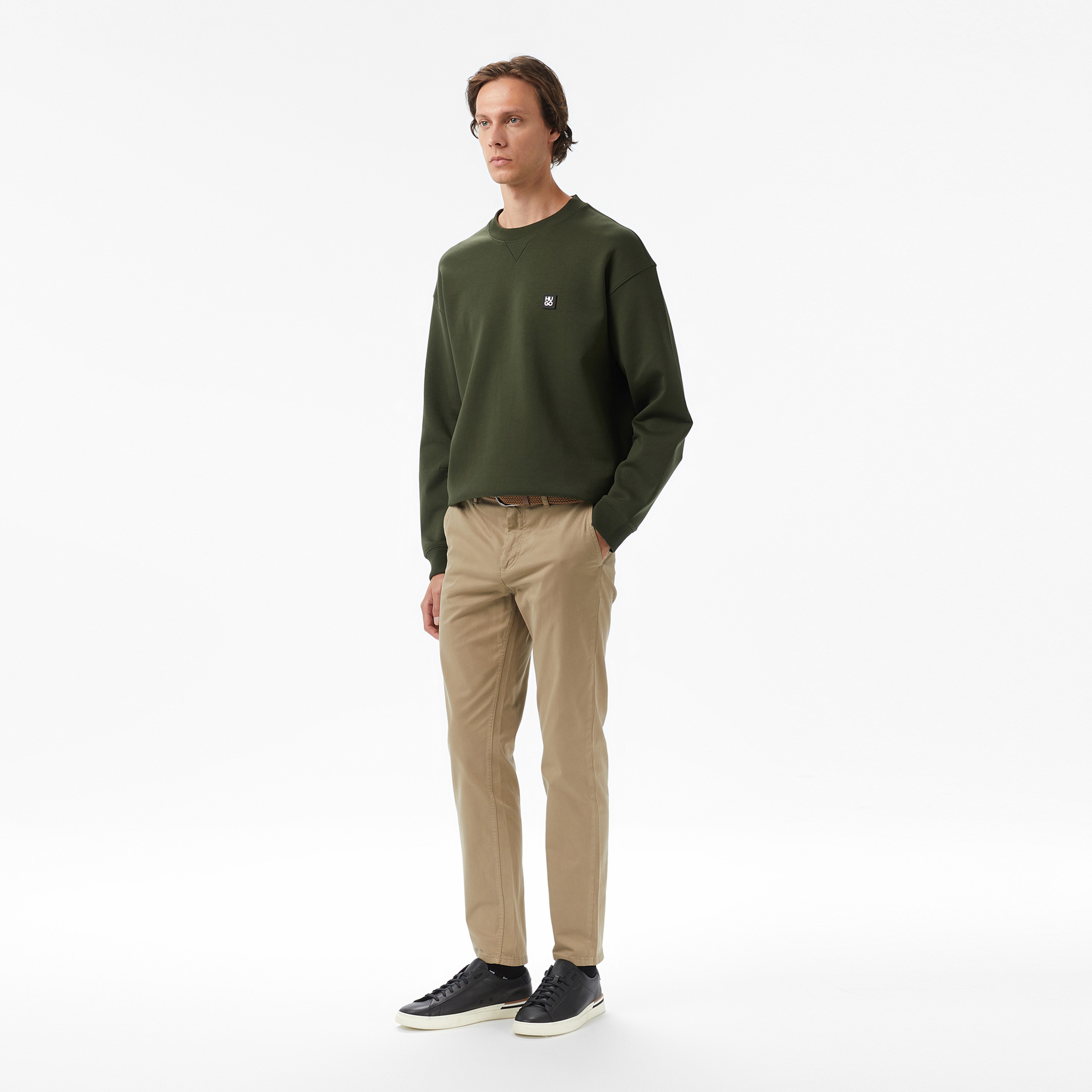 Hugo Dargencrew Erkek Koyu Yeşil Sweatshirt