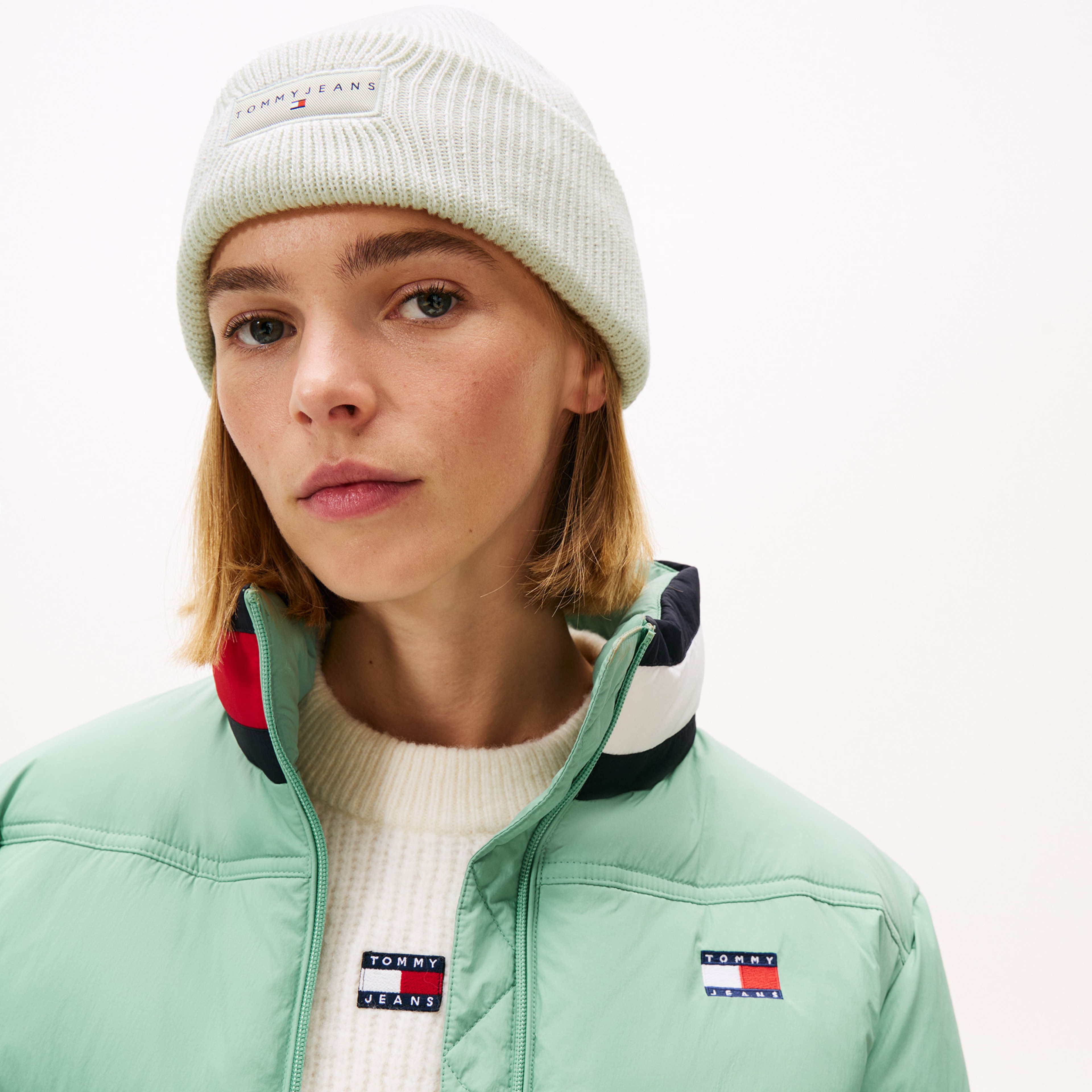 Tommy Jeans Linear Kadın Yeşil Bere