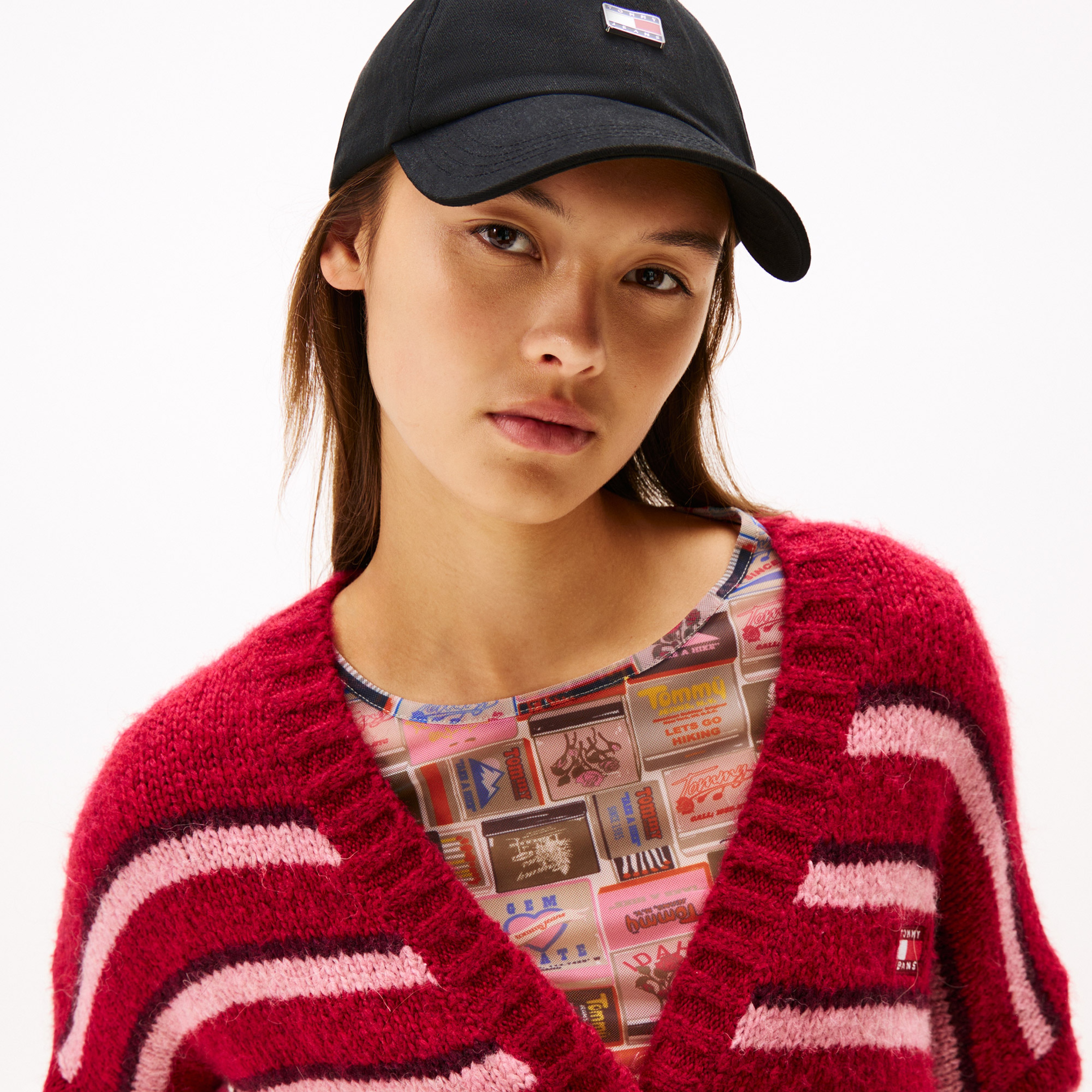 Tommy Jeans Heritage Plaque Brushed Kadın Siyah Şapka