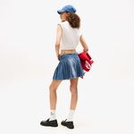 Tommy Hilfiger Pleated Denim Kadın Mavi Etek