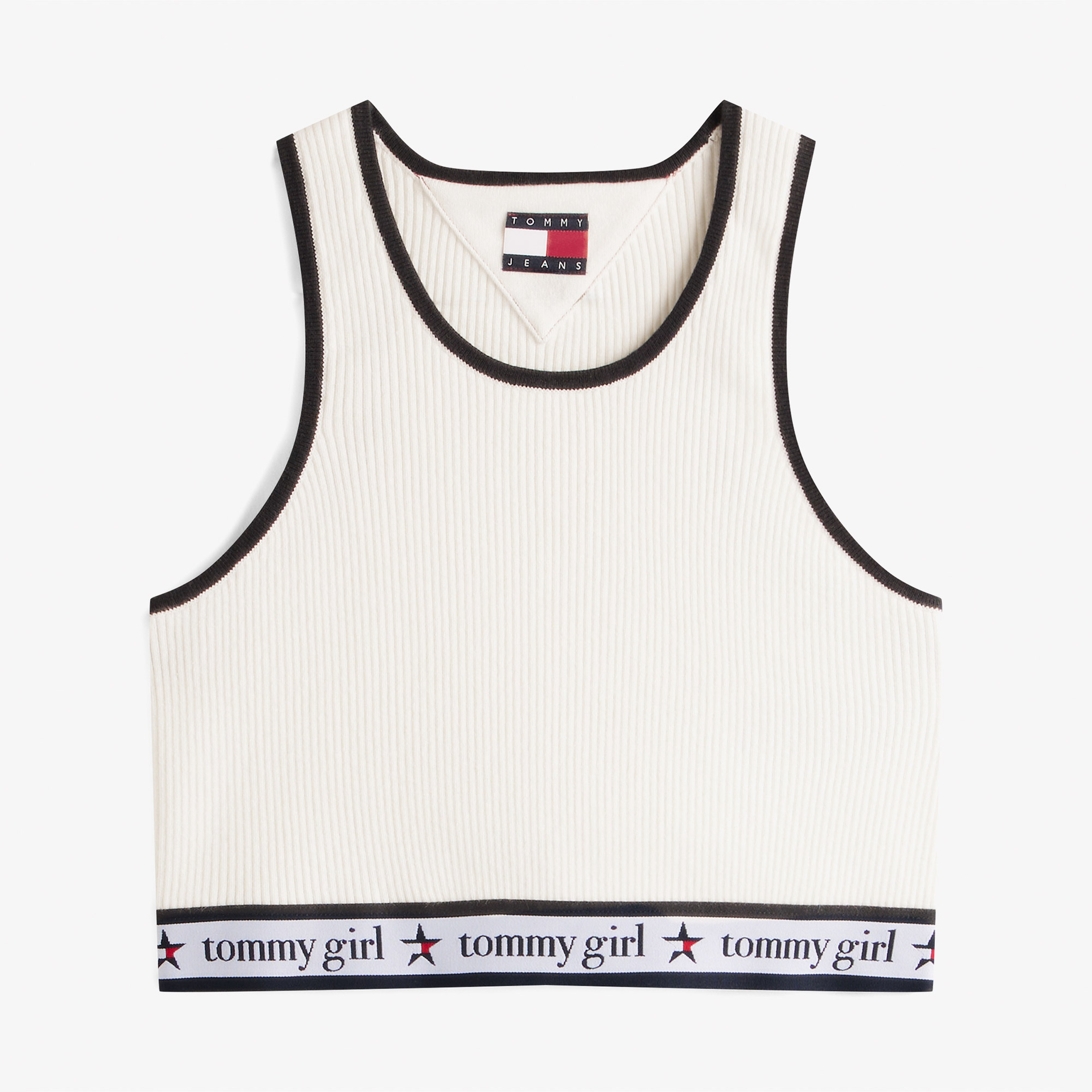 Tommy Hilfiger Knitted Tank Kadın Beyaz T-Shirt