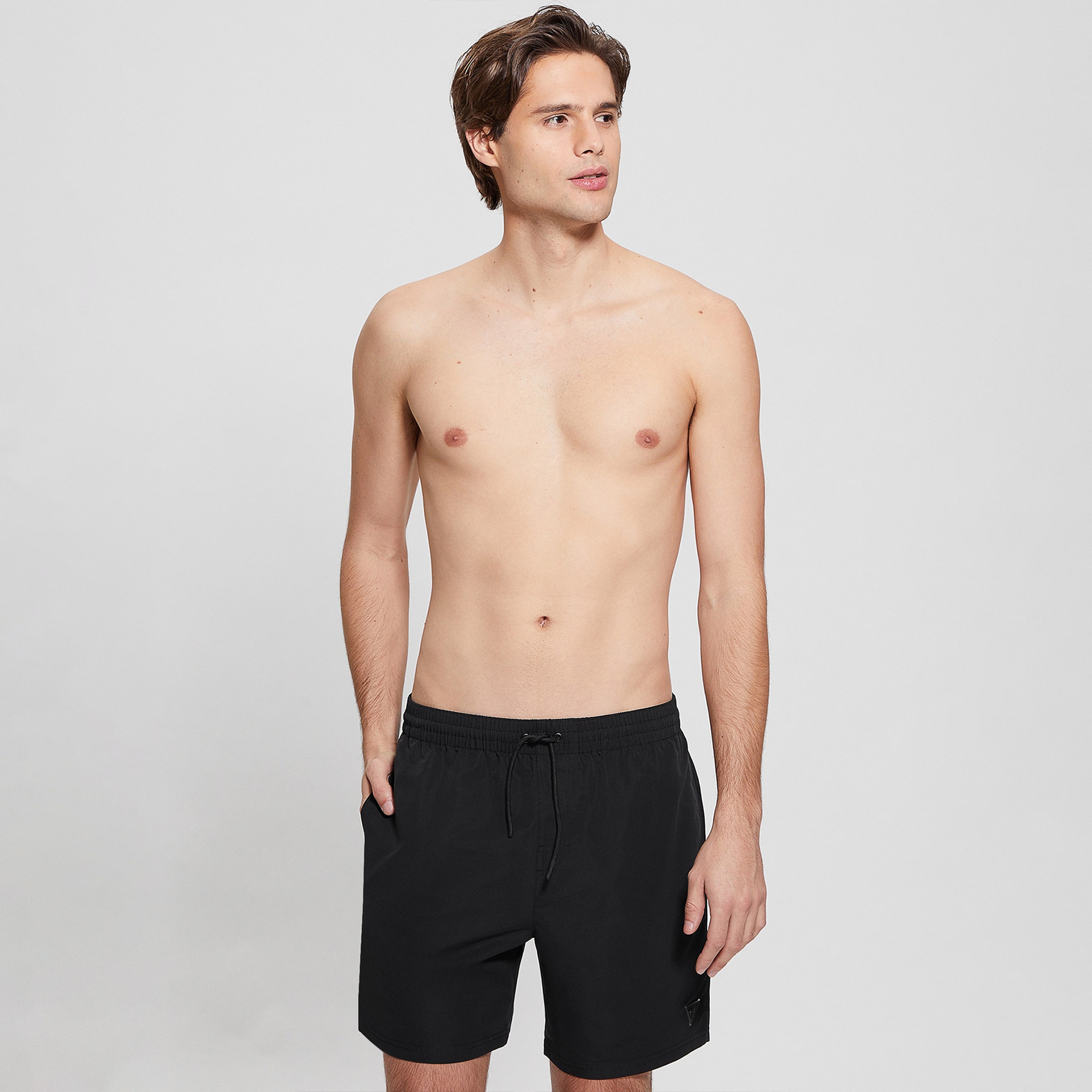 Guess Swimtrunk Basic Medi  Erkek Siyah Deniz Şortu