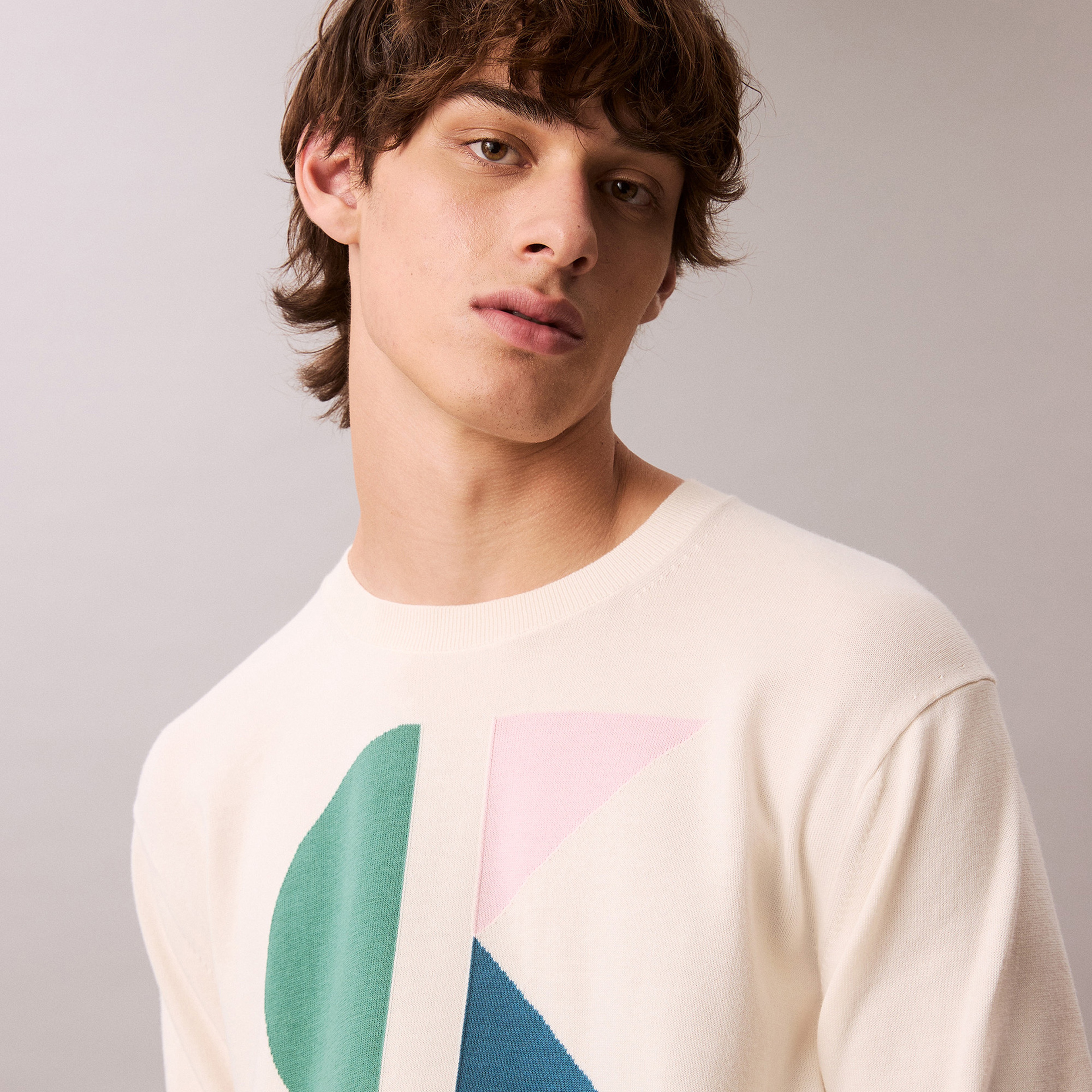 Calvin Klein Graphic Erkek Beyaz Triko