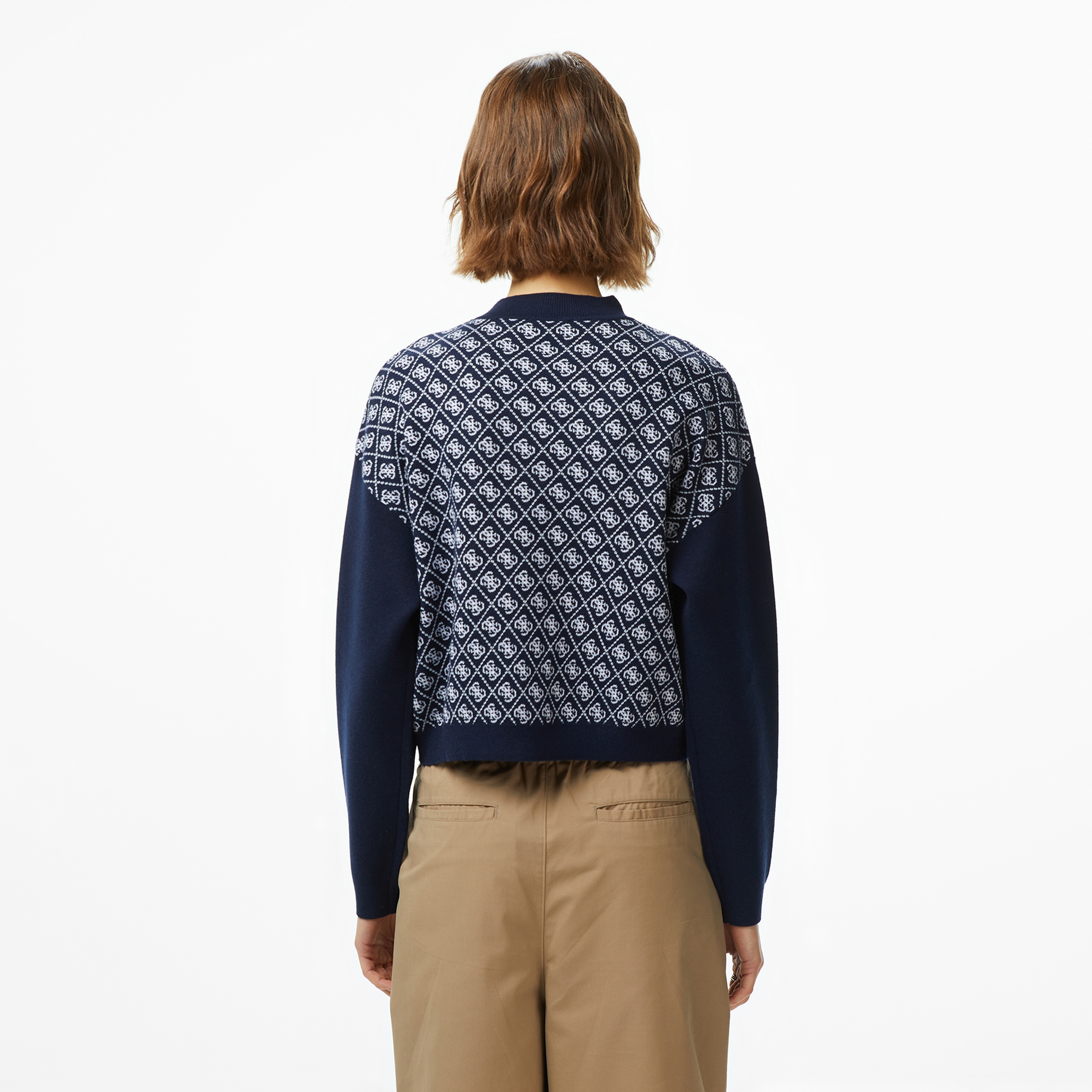 Guess Aubrey Yün Karışımlı Kadın Lacivert Triko