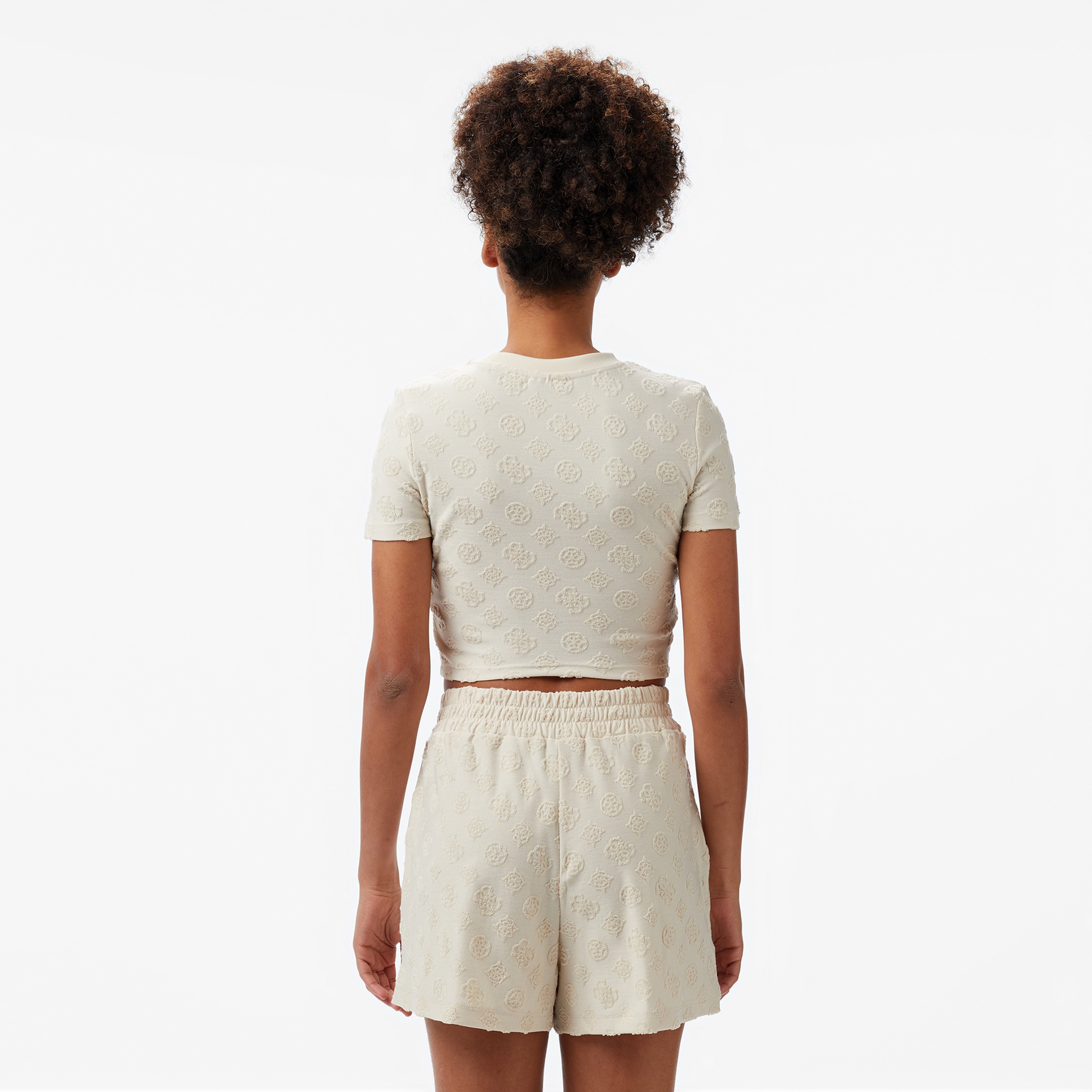 Guess Peony Jacquard Knit Kadın Renkli T-Shirt