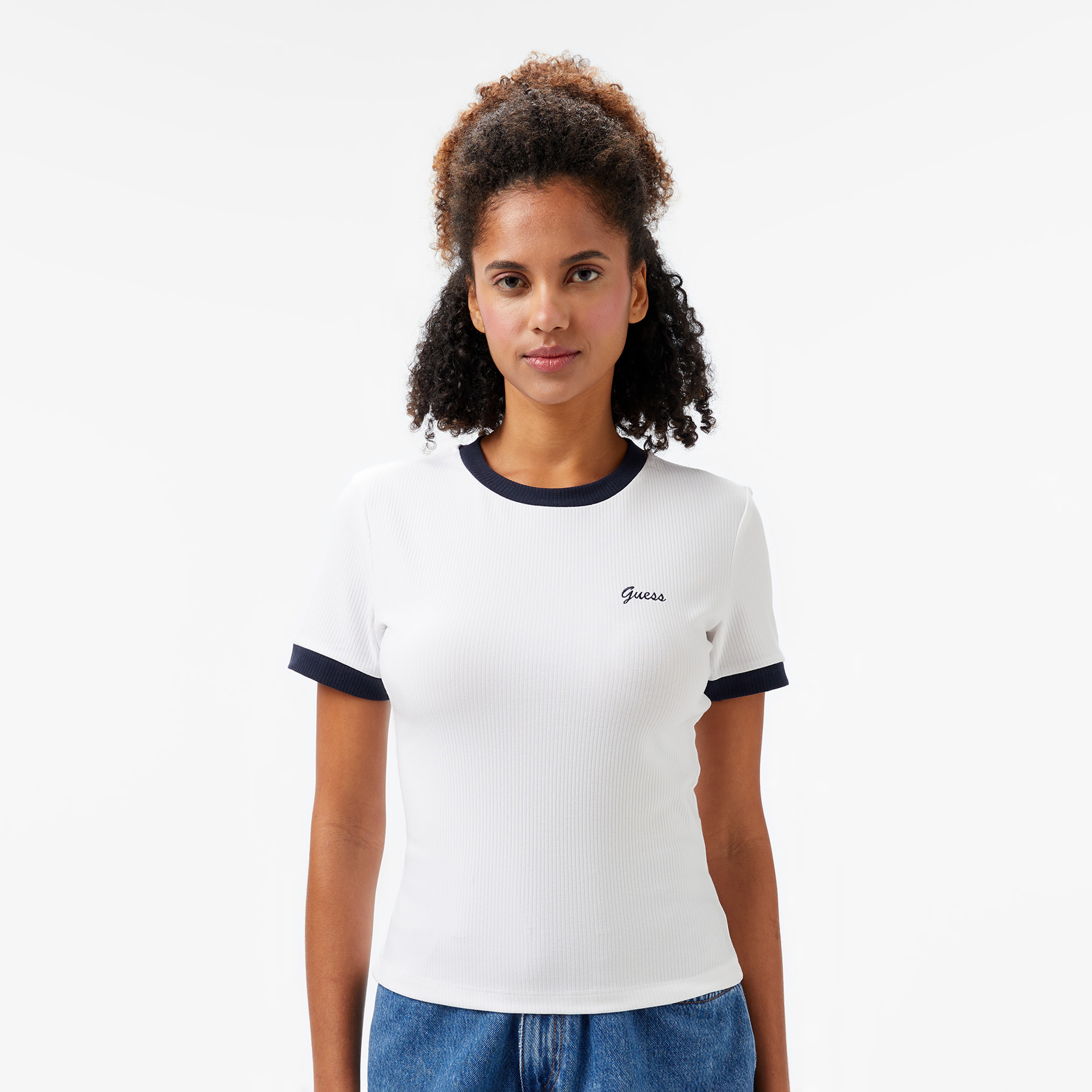 Guess Marigold Kadın Beyaz T-Shirt