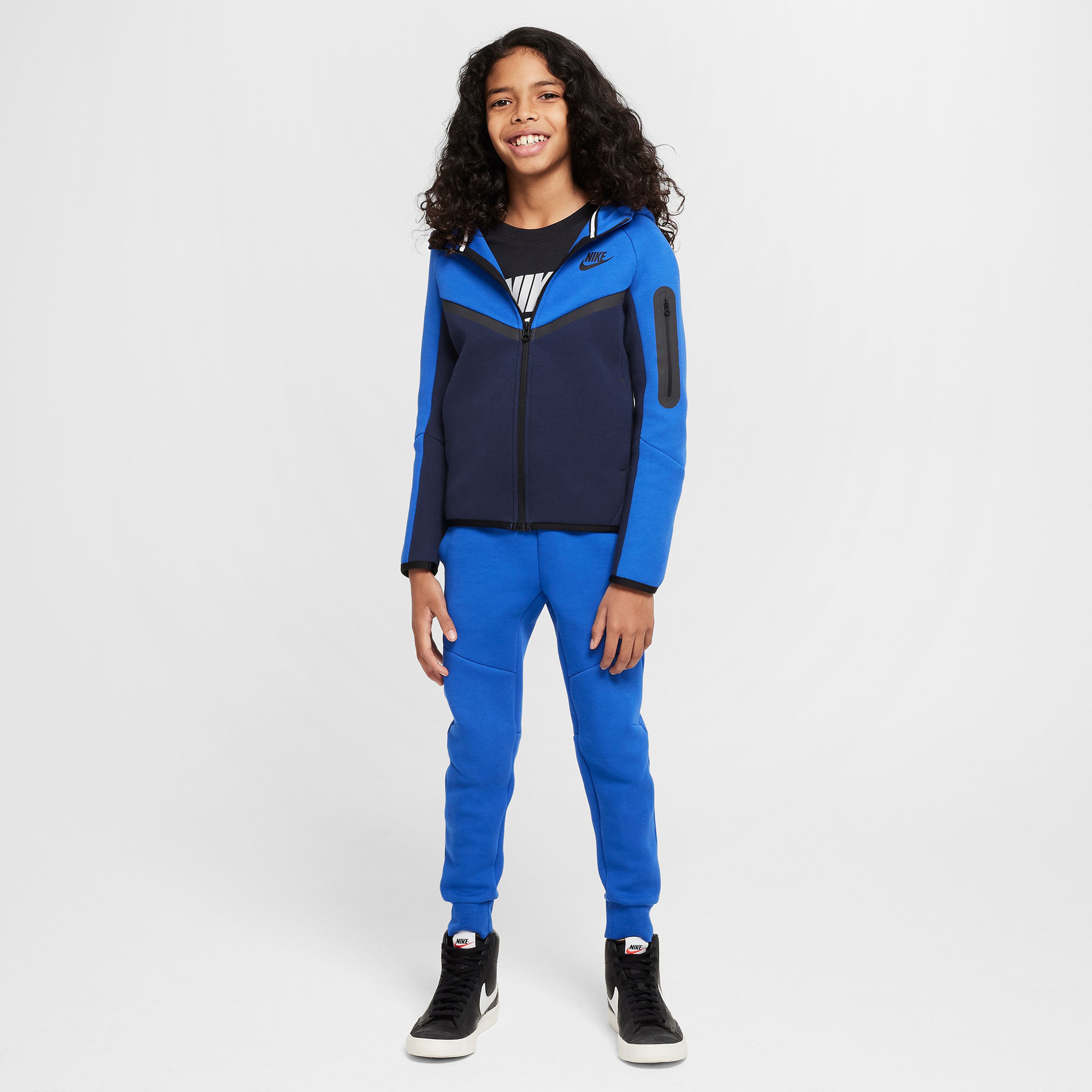 Nike Sportswear Tech Fleece Çocuk Mavi Sweatshirt