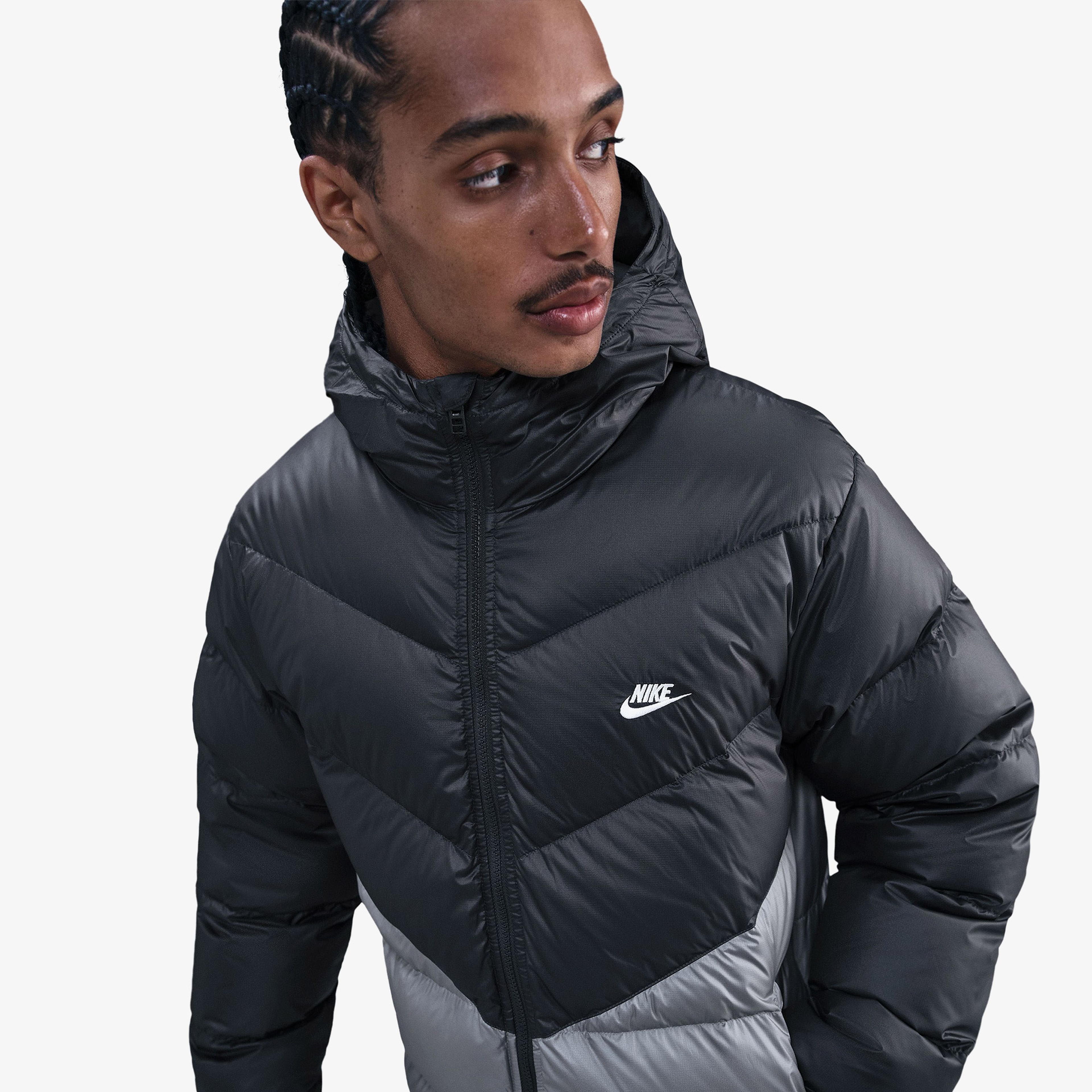 Nike Windrunner Erkek Gri Ceket