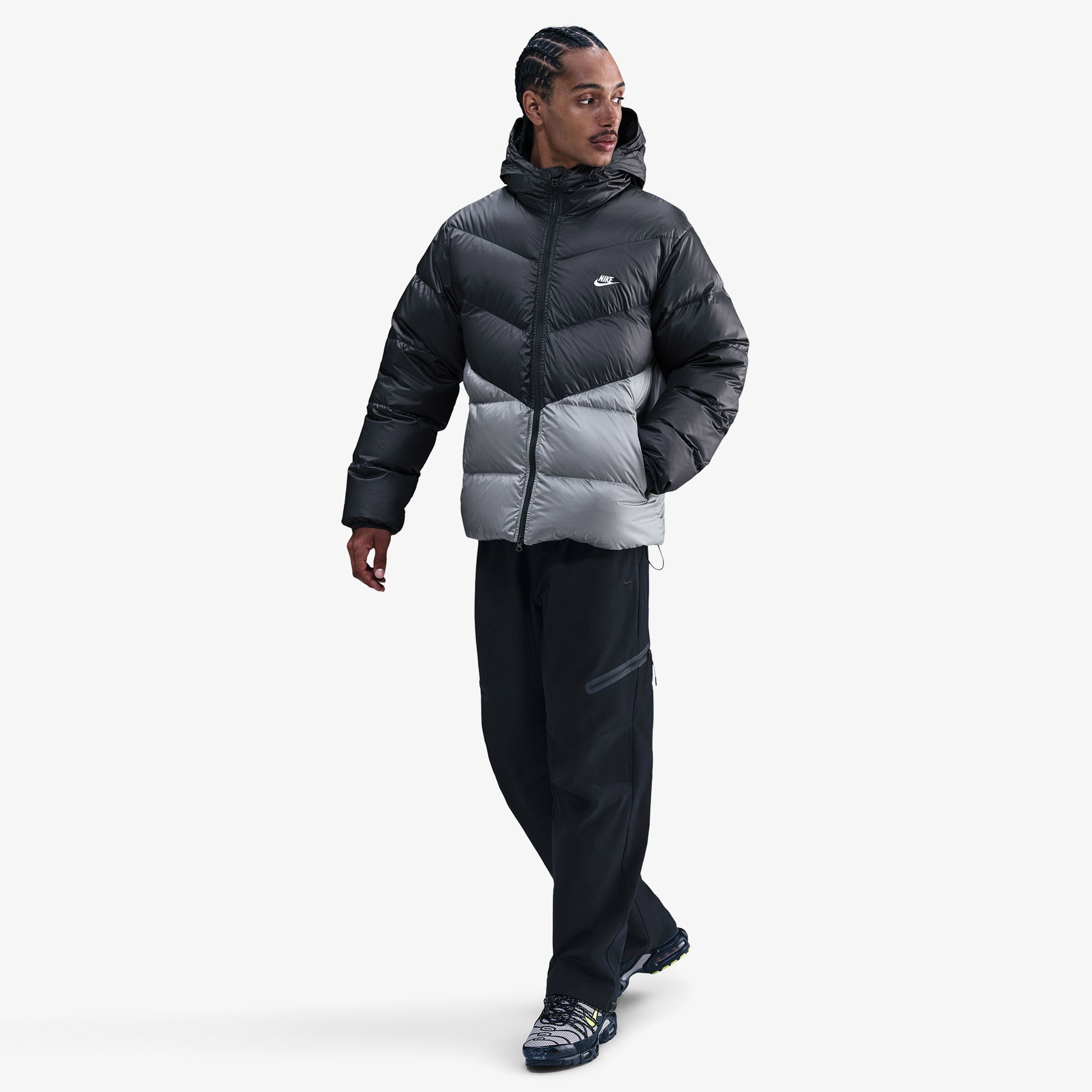 Nike Windrunner Erkek Gri Ceket
