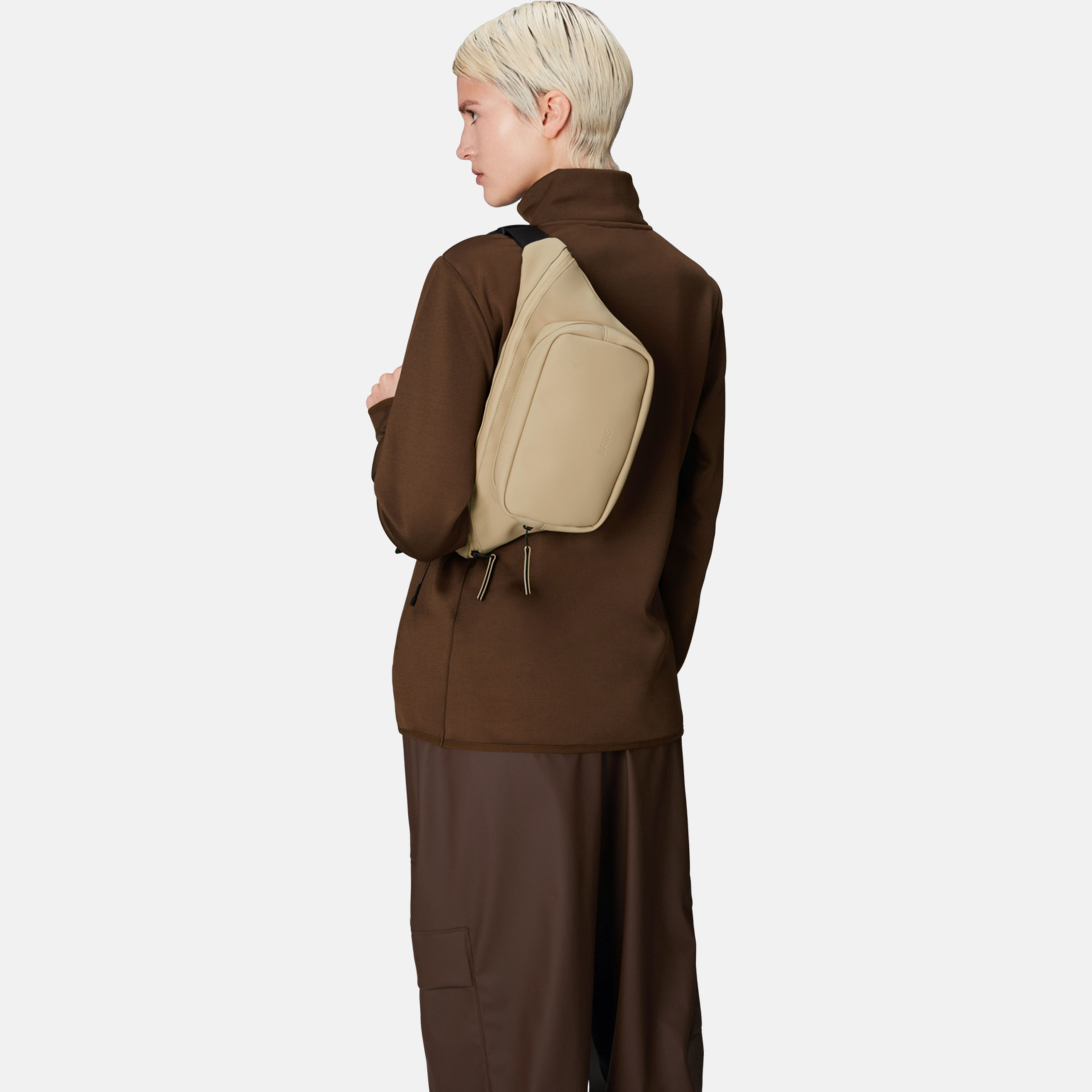 Rains Bum Bag W3 Unisex Bej Bel Çantası