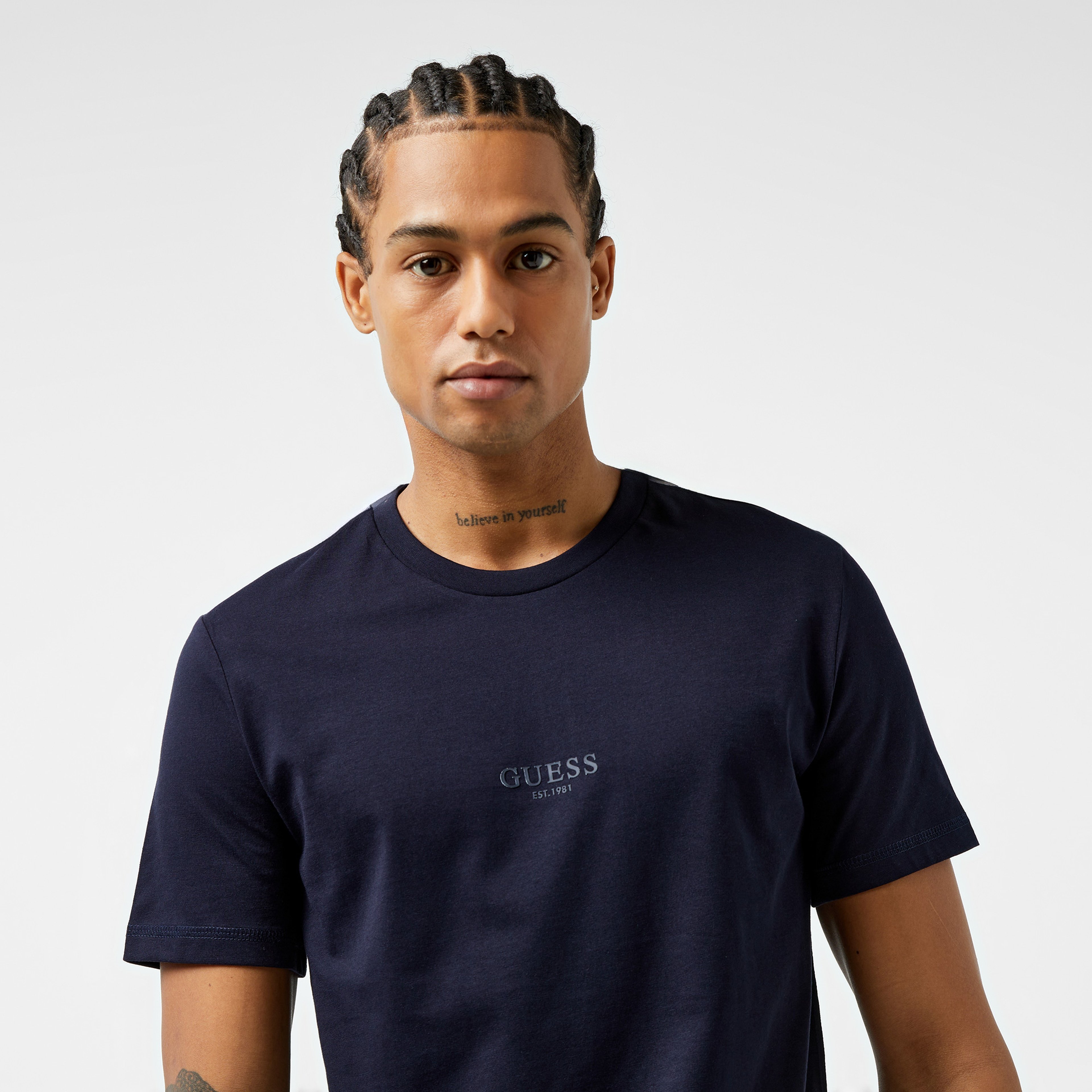 Guess Erkek Lacivert T-Shirt