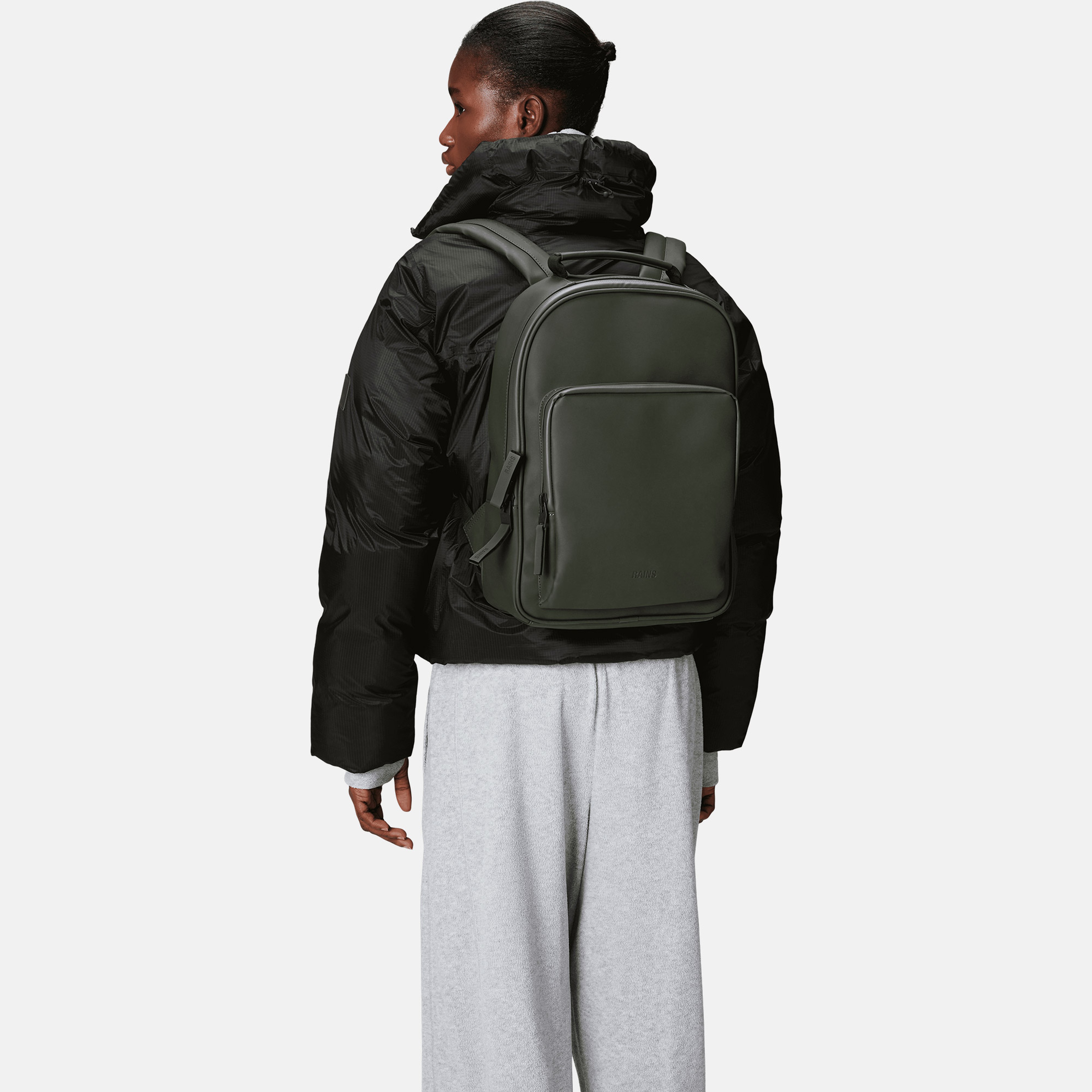Rains Book Daypack W3 Unisex Yeşil Sırt Çantası