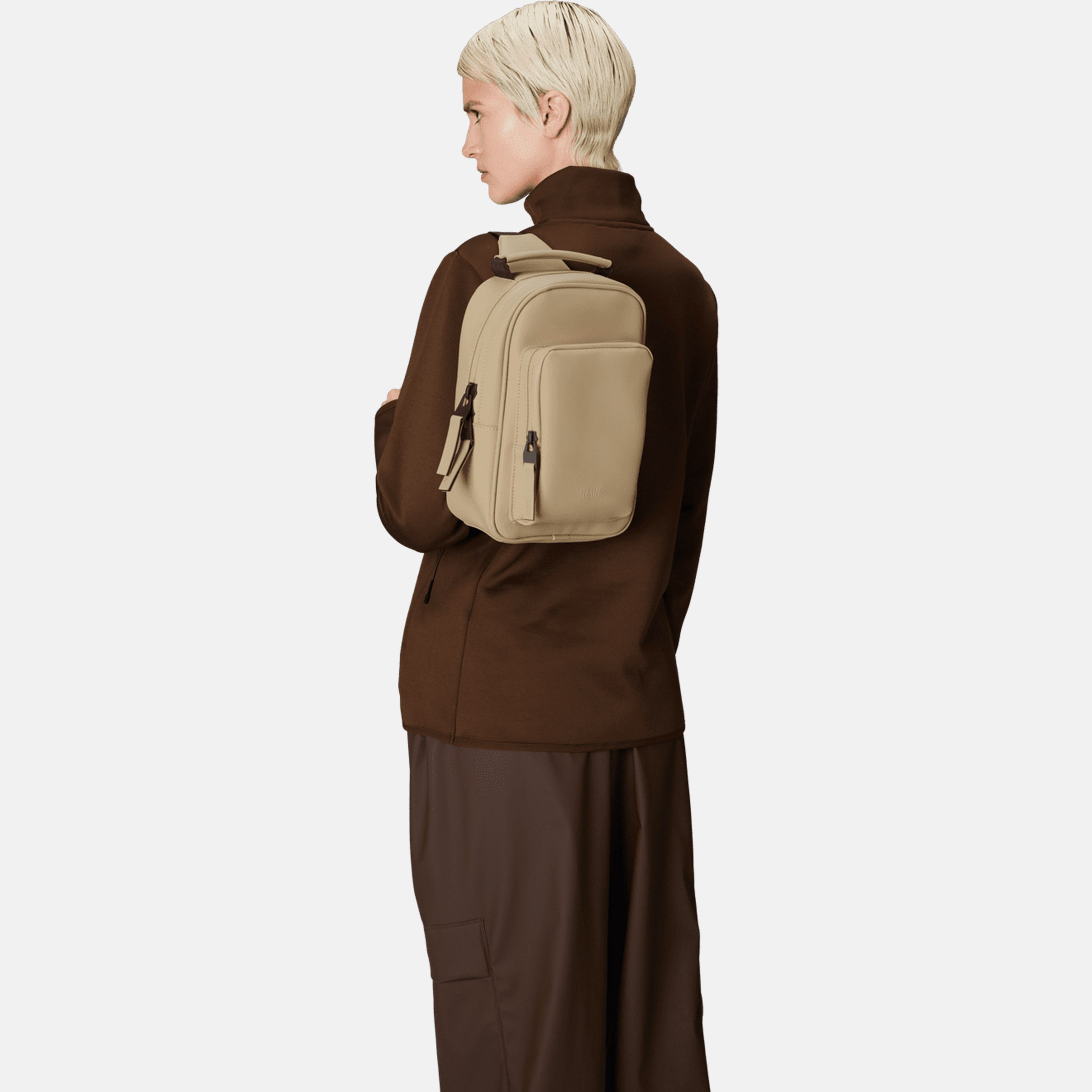 Rains Book Daypack Mini W3 Unisex Bej Sırt Çantası