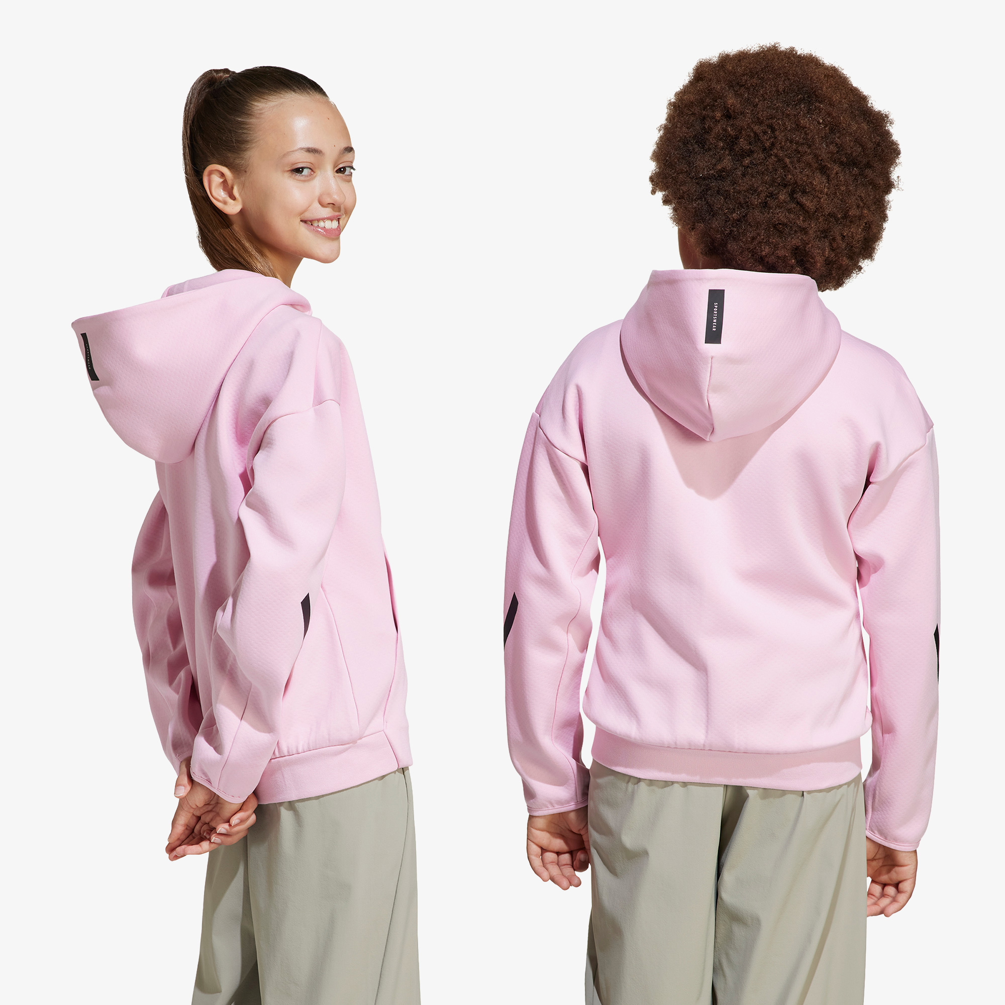 adidas Z.N.E. Full-Zip Genç Çocuk Pembe Eşofman Üstü
