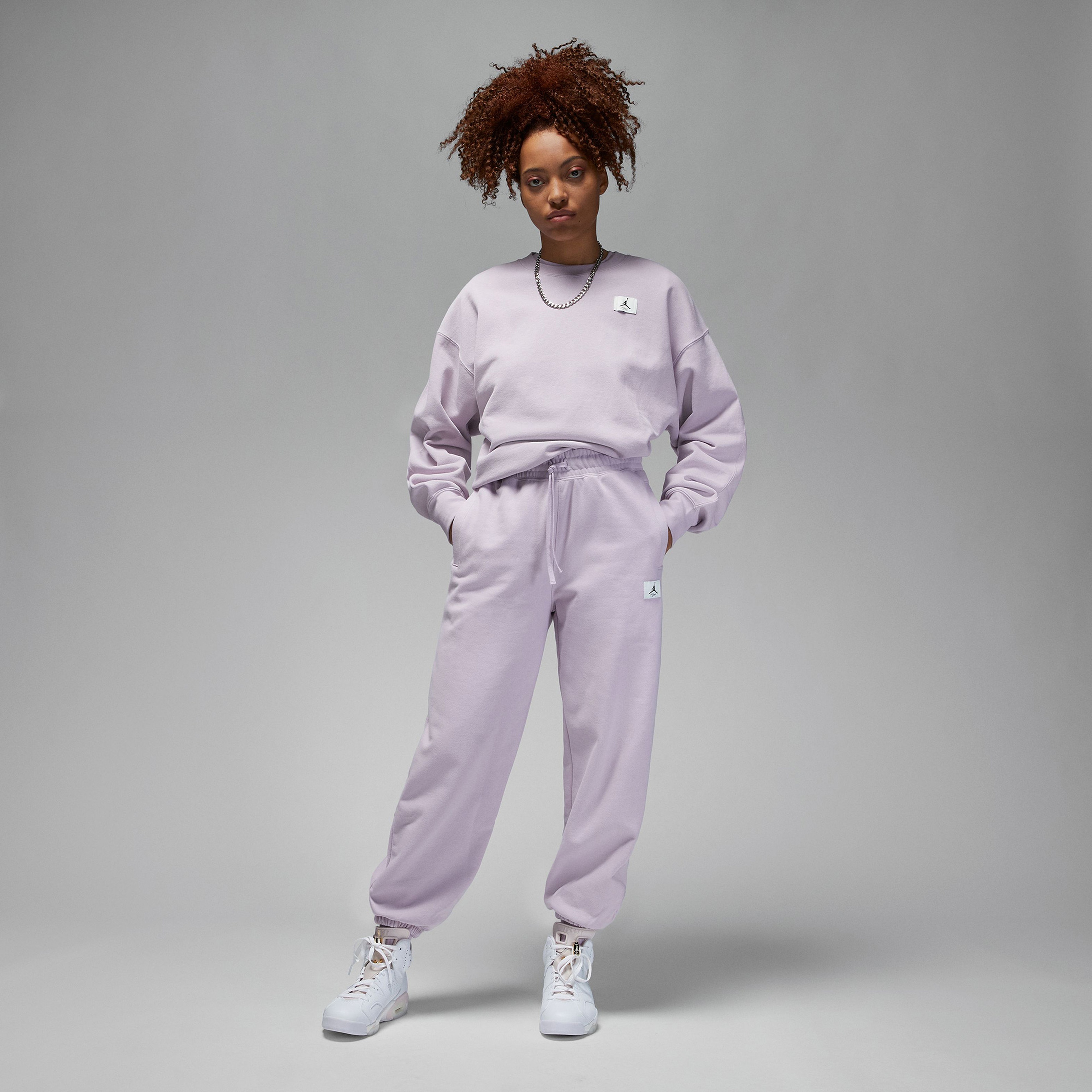 Jordan Flight Fleece Kadın Mor Eşofman Altı