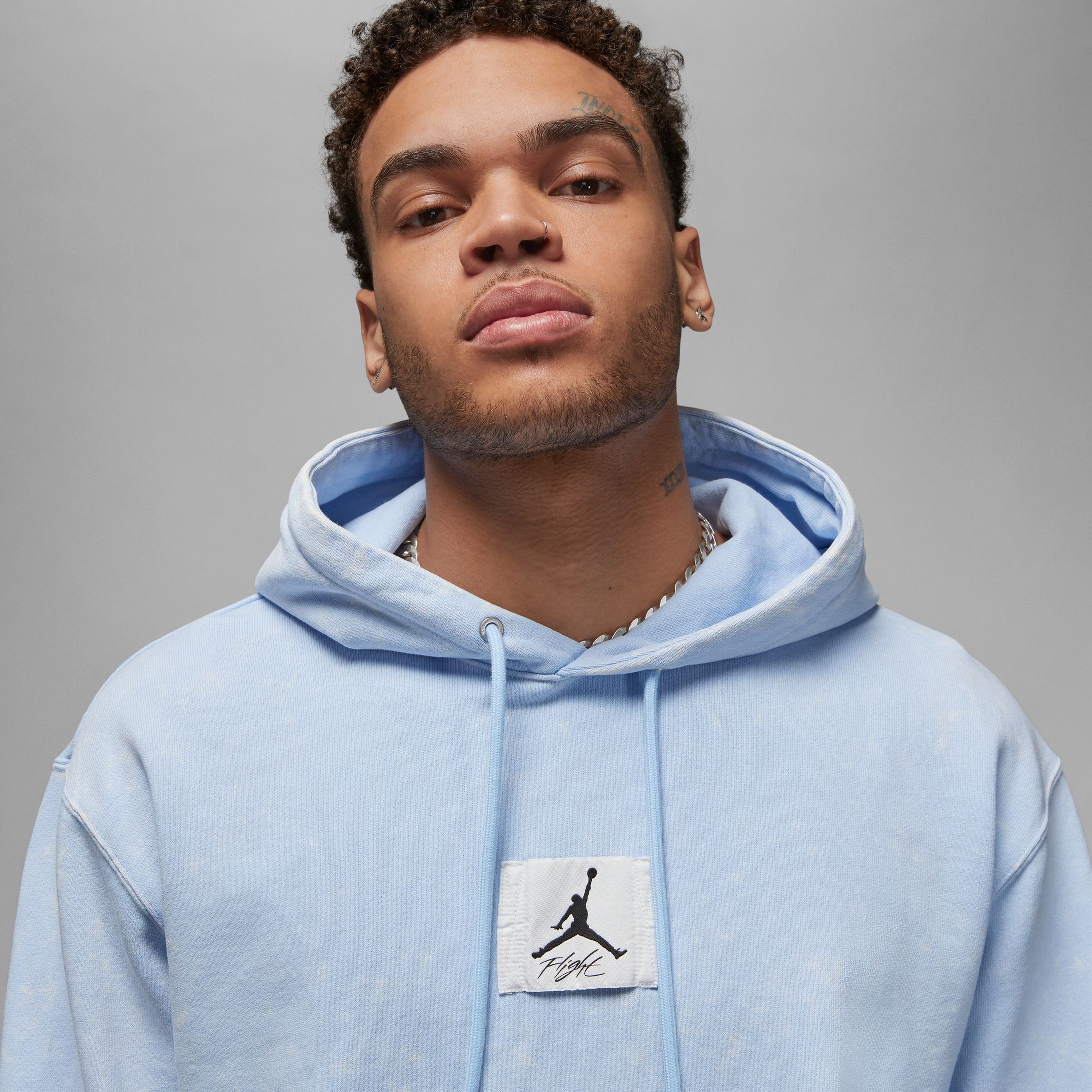 Jordan M J Ess Stmt Wash Flc Po Erkek Mavi Sweatshirt