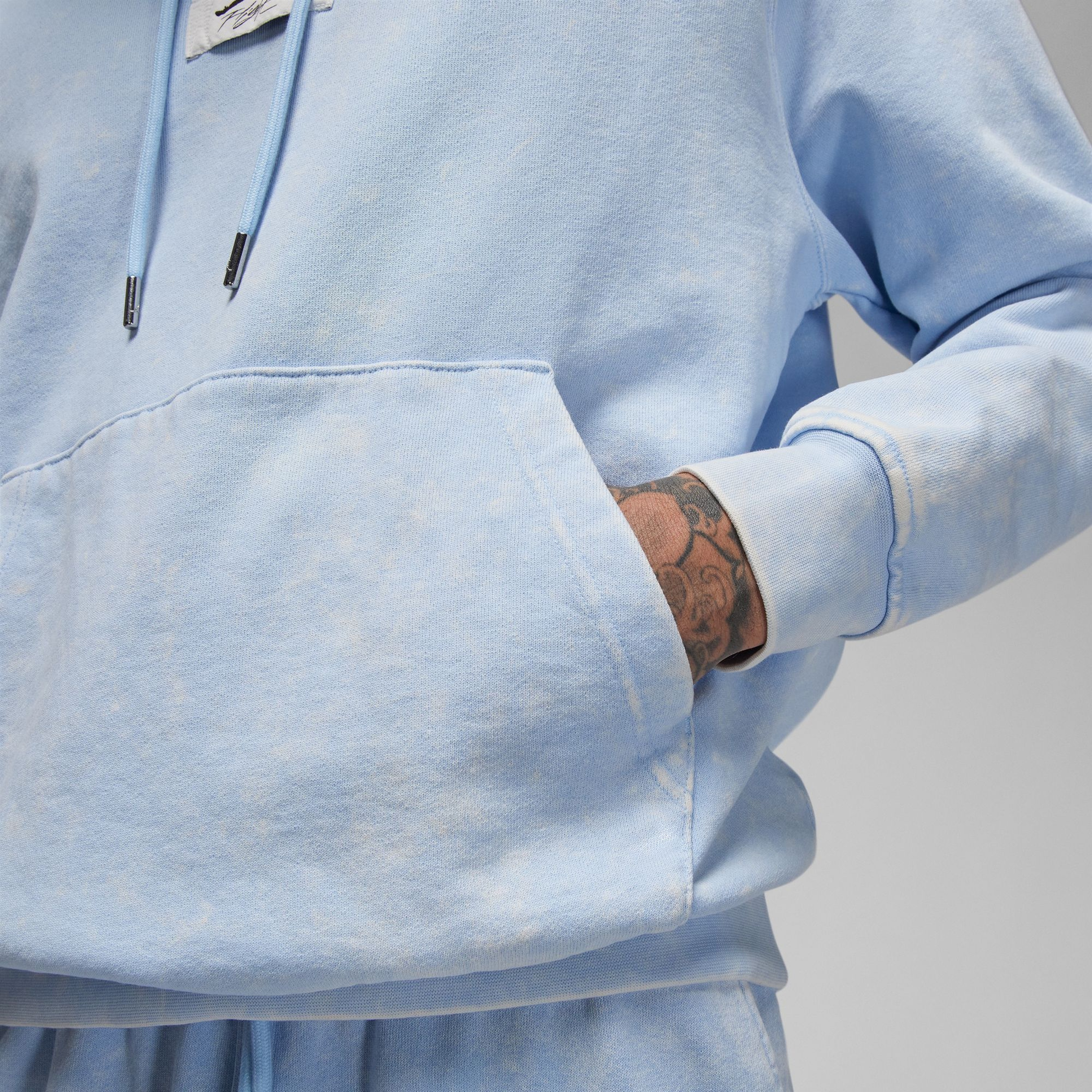 Jordan M J Ess Stmt Wash Flc Po Erkek Mavi Sweatshirt