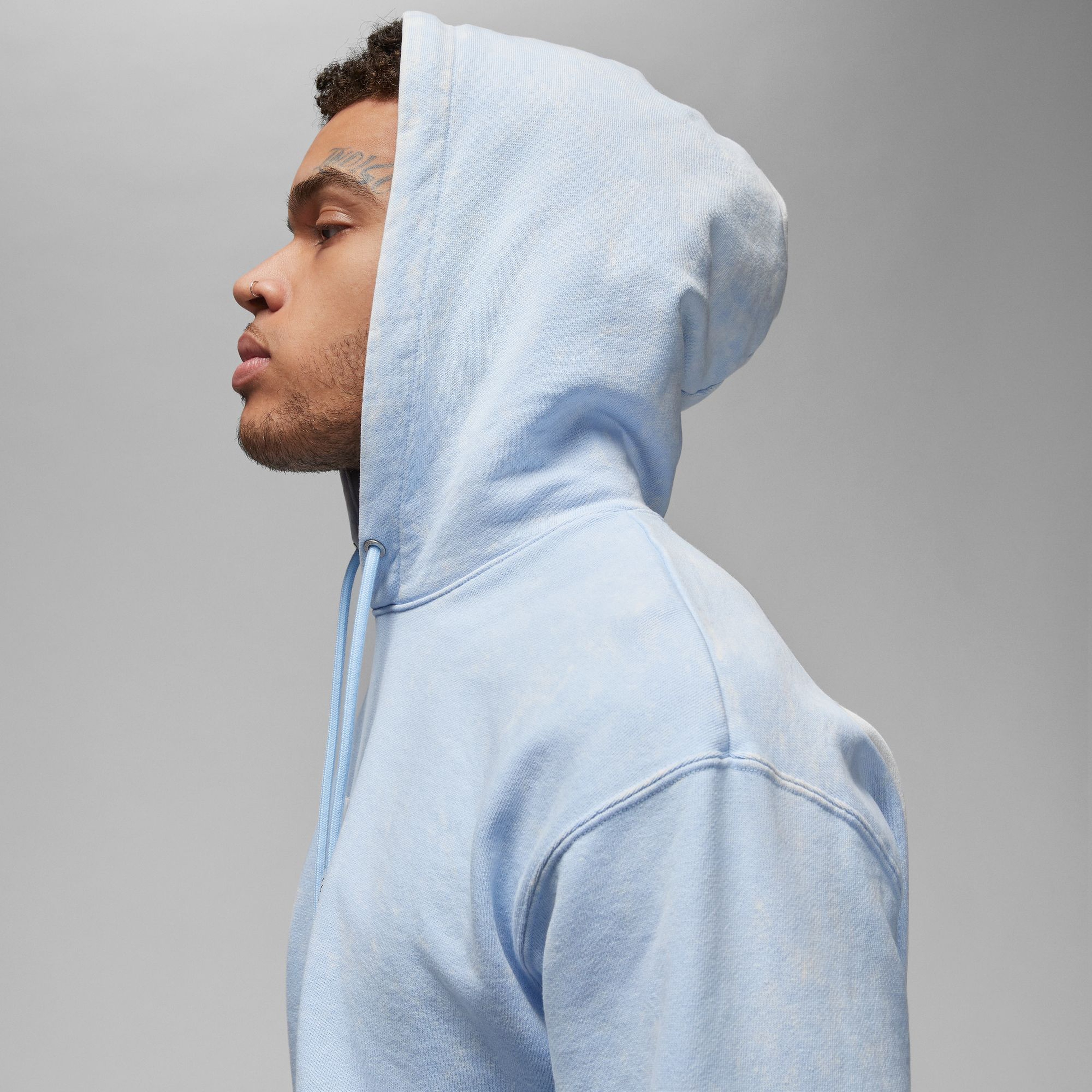 Jordan M J Ess Stmt Wash Flc Po Erkek Mavi Sweatshirt