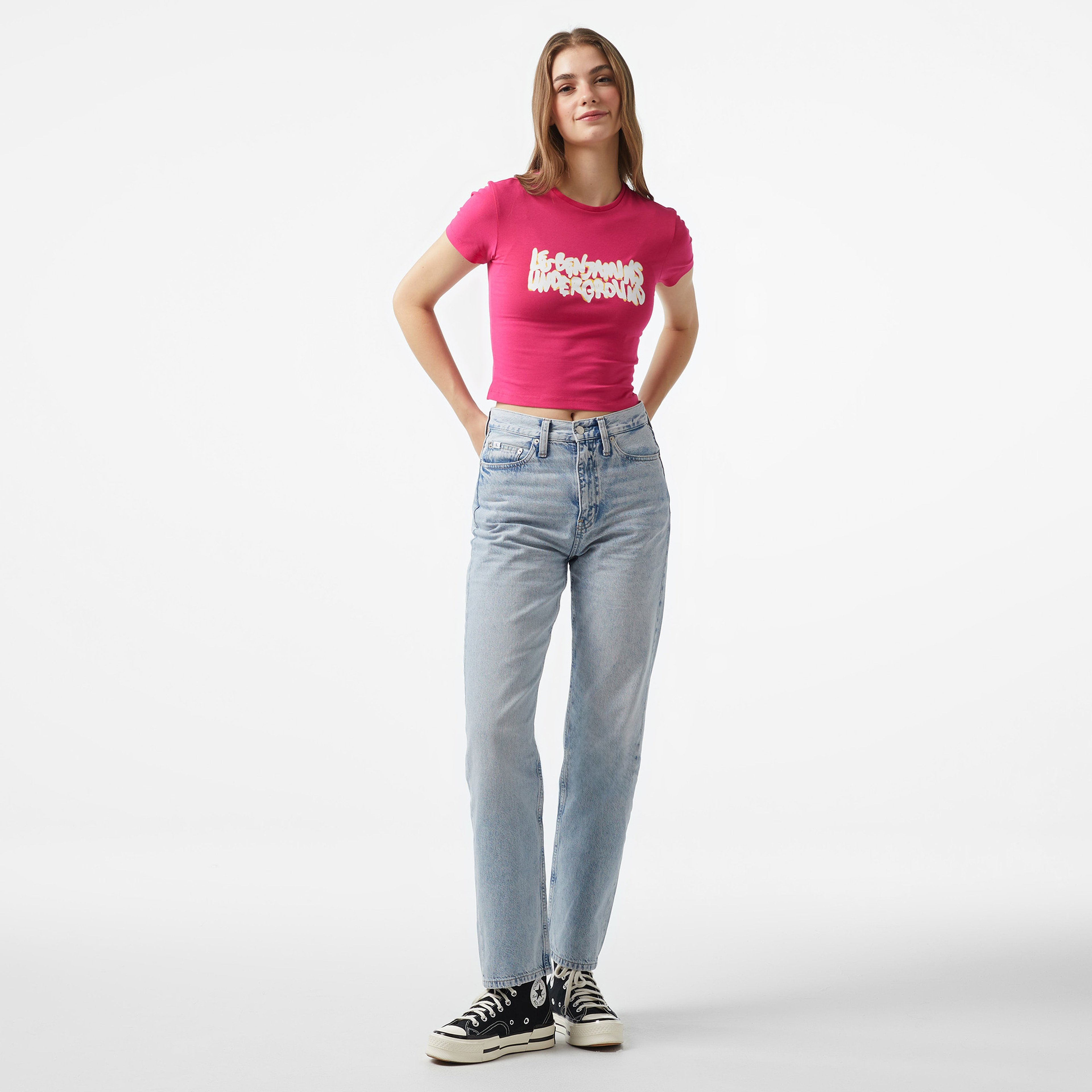 Les Benjamins 019 Kadın Pembe T-Shirt