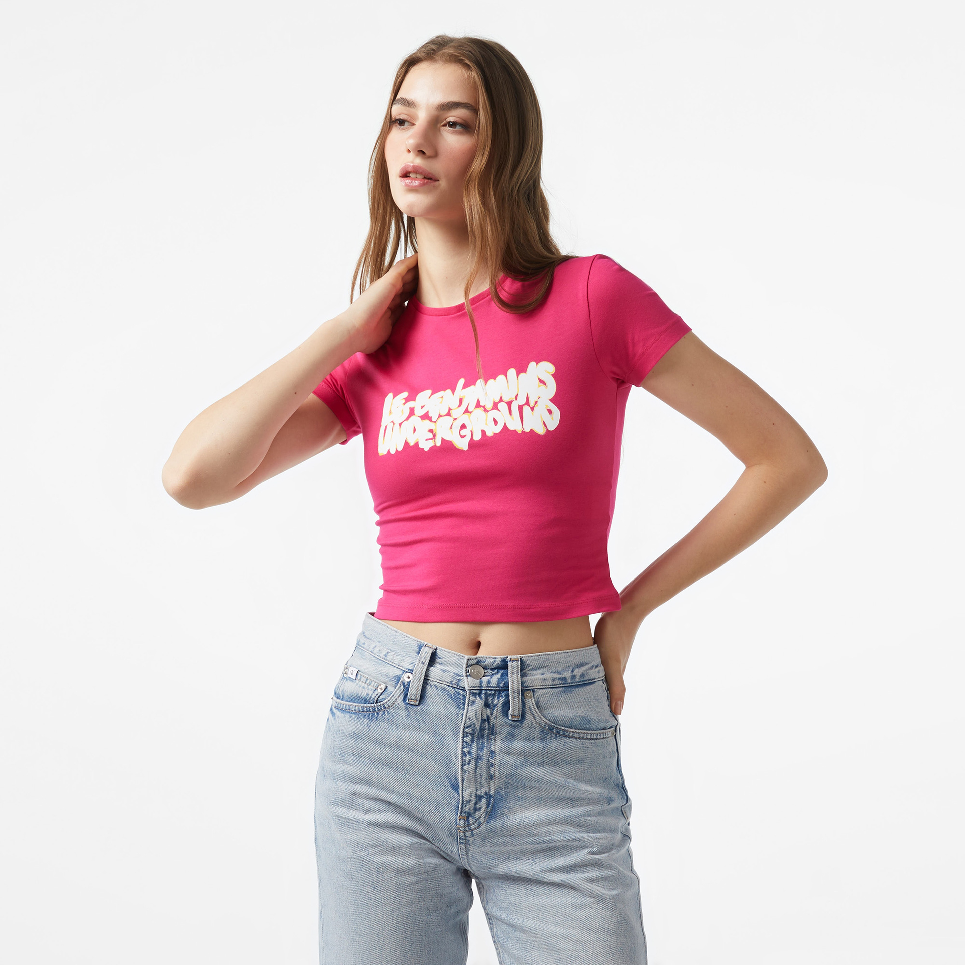 Les Benjamins 019 Kadın Pembe T-Shirt