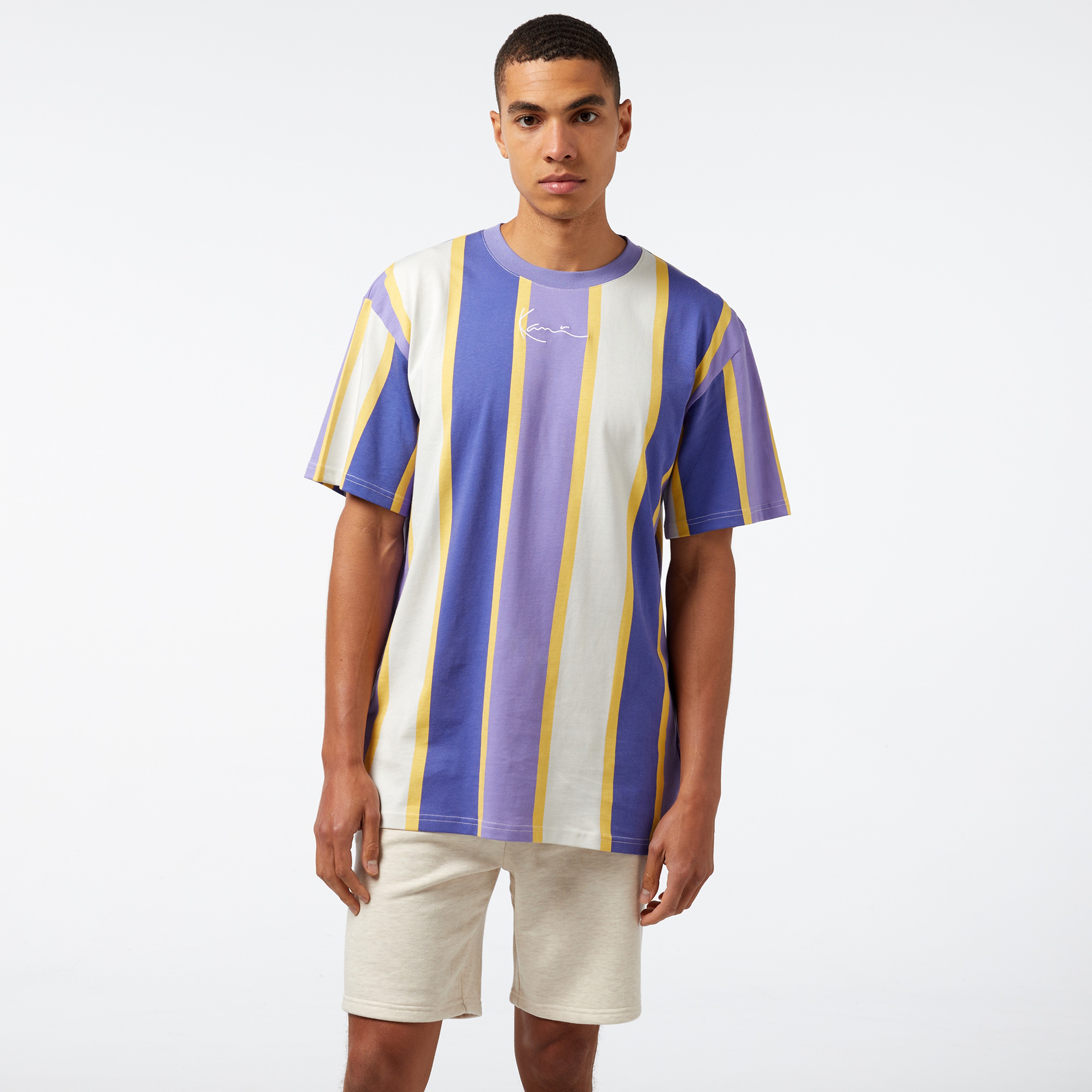 Karl Kani Small Sign. Stripe Erkek Renkli T-Shirt