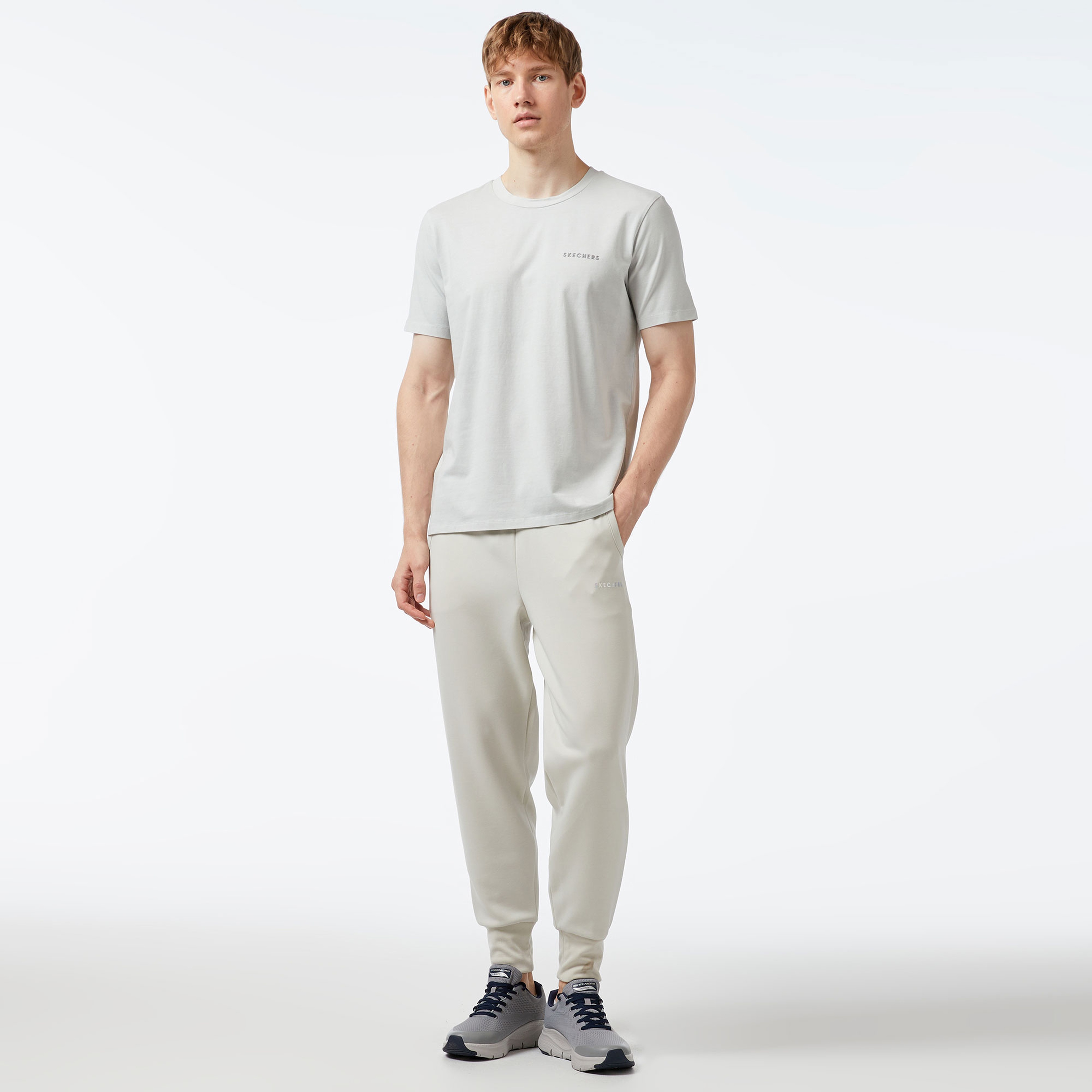 Skechers Organic Coll. Erkek Gri T-Shirt