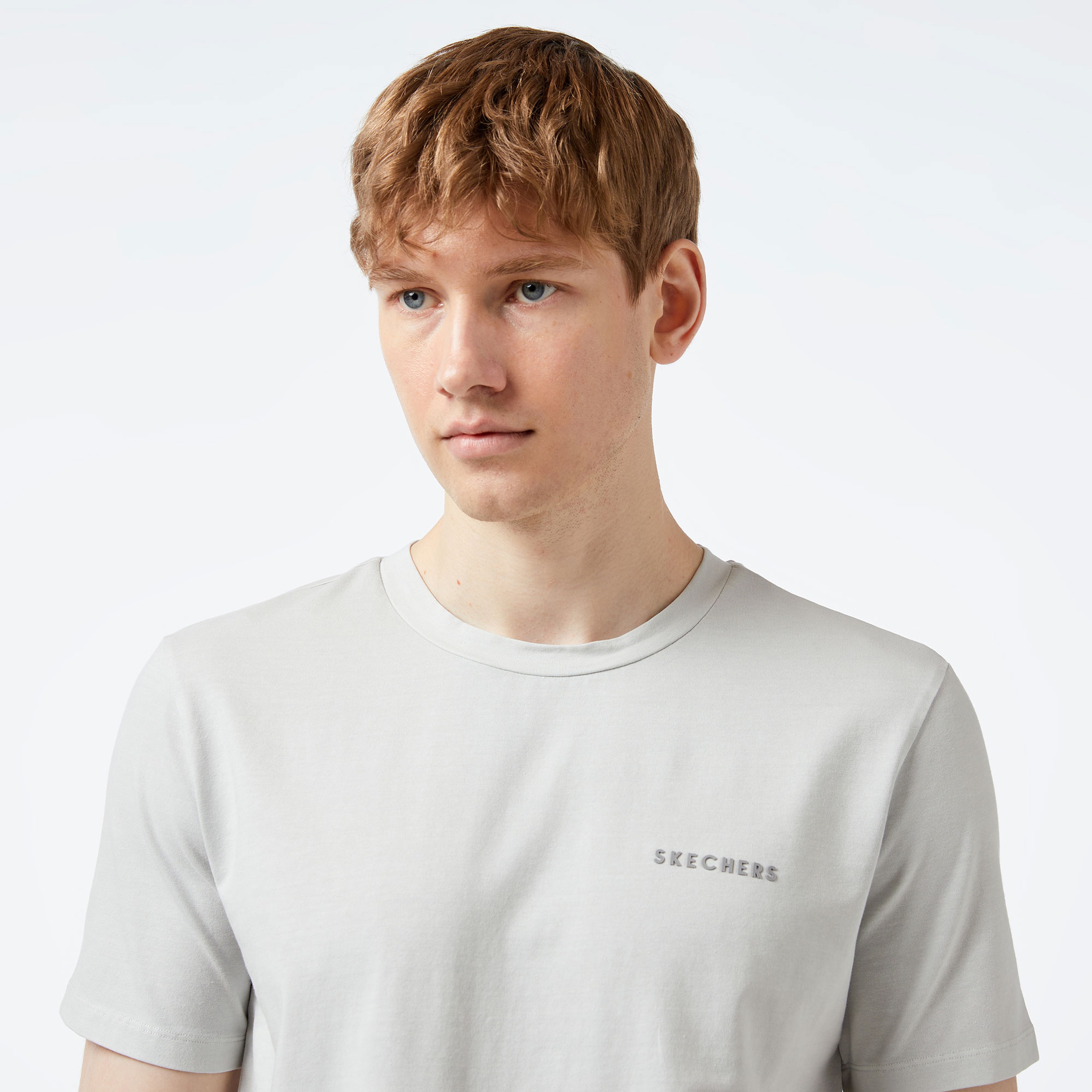 Skechers Organic Coll. Erkek Gri T-Shirt